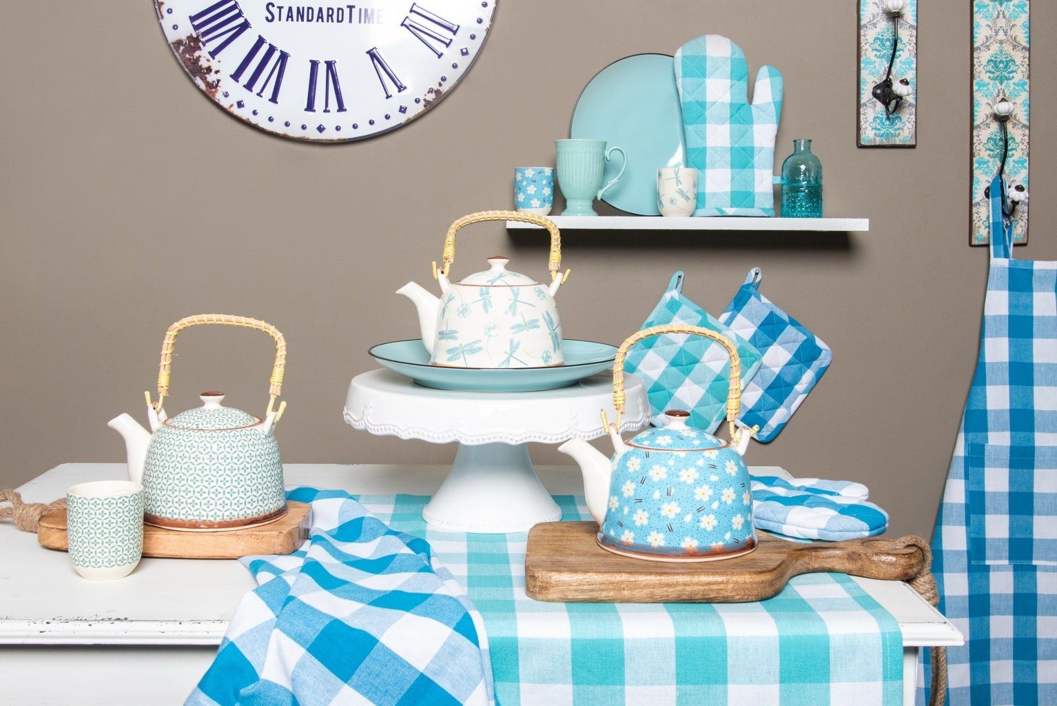 Clayre & Eef Wandbild, Kaffee, Grosses Vintage Retro Holzschild Modell TAKE A BREAK Material H