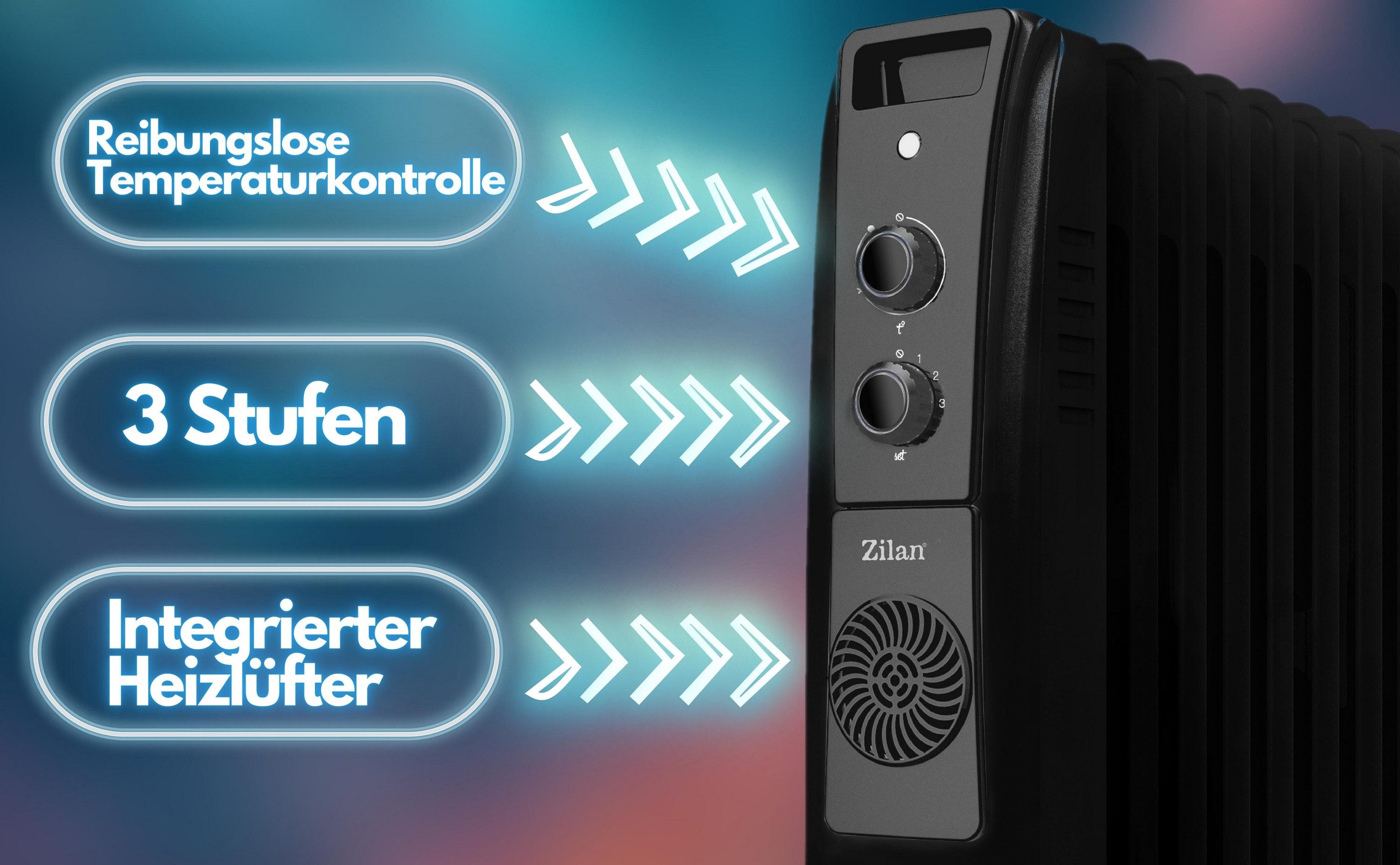 Zilan Ölradiator ZLN-1956, 2500 W, 9 günstig online kaufen