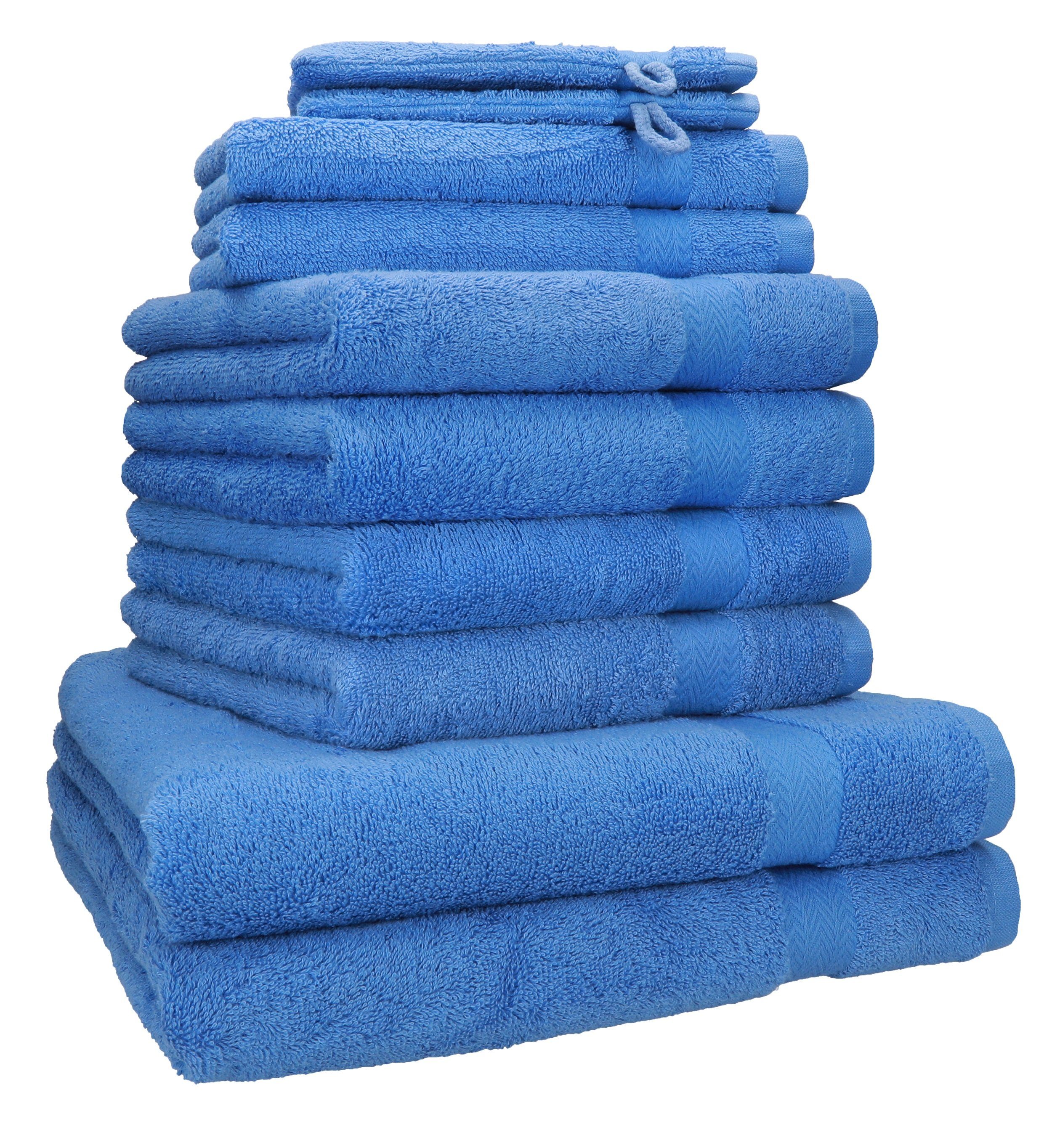 Betz hellblau PREMIUM Baumwolle, Handtuch-Set 100% Baumwolle, Set 100% (10-tlg) Handtuch 10-tlg.