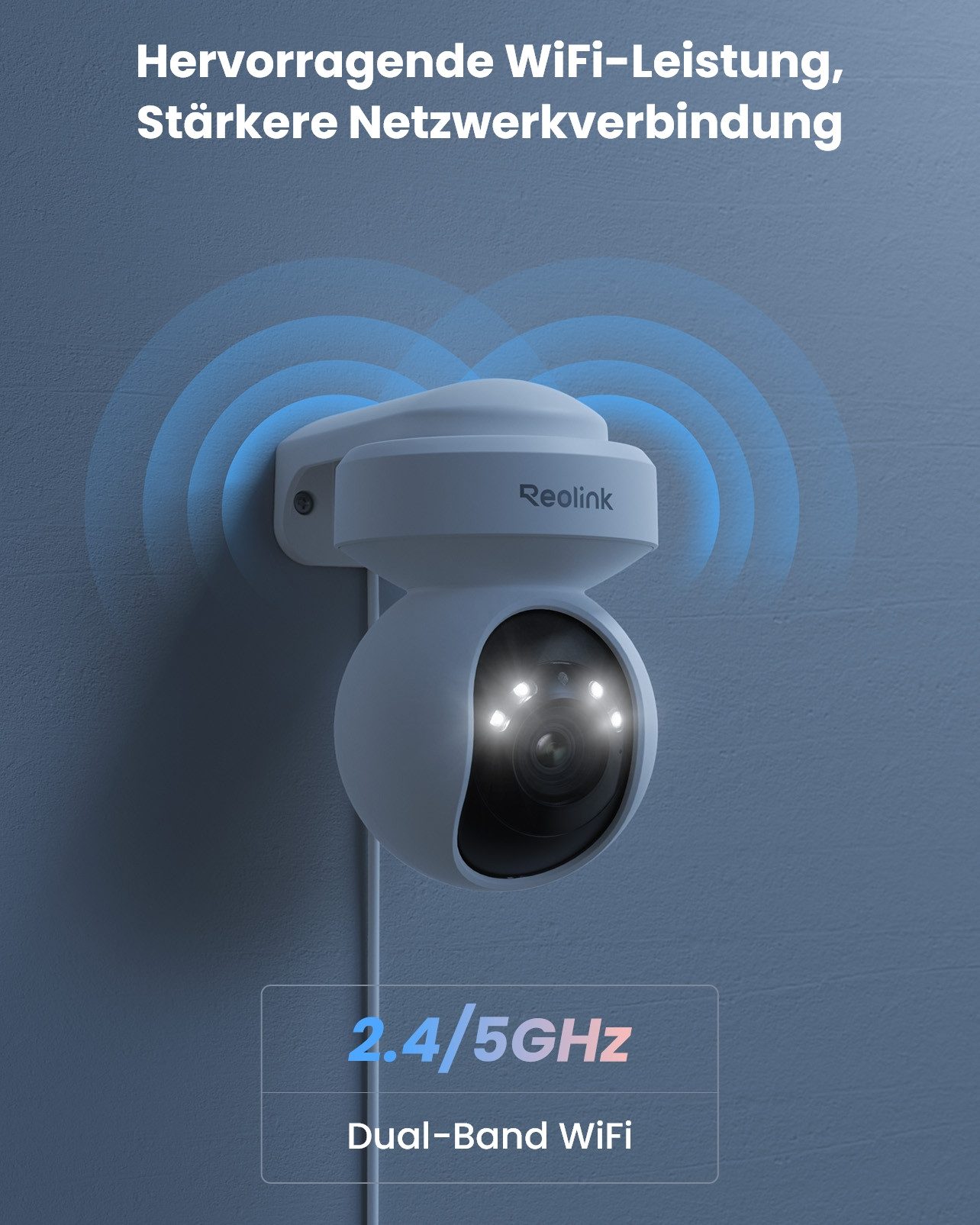 Reolink Überwachungskamera WLAN E1 Serie PT Cam 5MP ProHD AF (Außenbereich, Zoom,Auto-Tracking,2K+,Personen- & Autoerkennung,Farbige Nachtsicht) – Bild 2 von 5