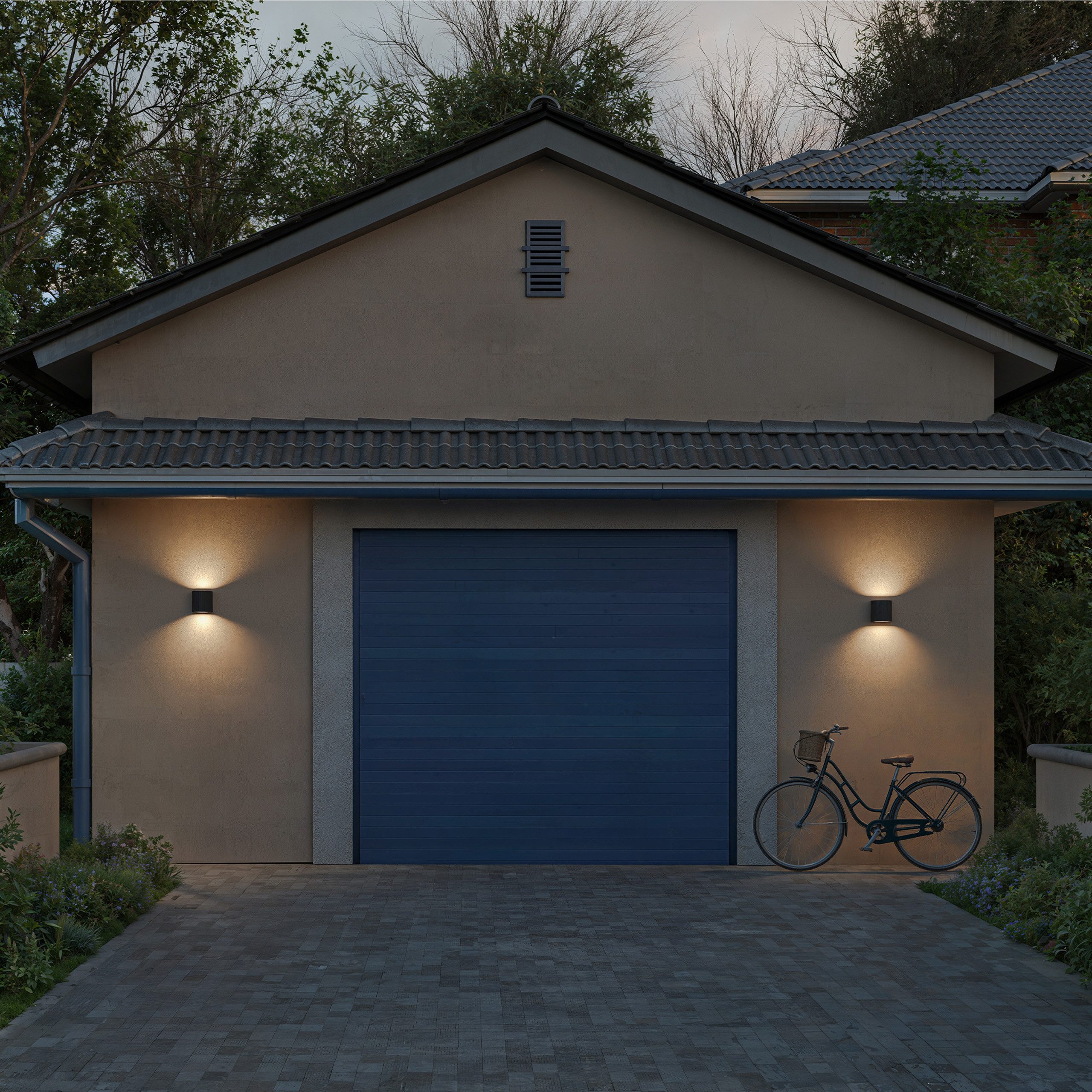 Philips LED Außen-Wandleuchte Outdoor Ultra-Efficient Zyra, LED fest integriert, Warmweiß, 2700 Kelvin, 800 Lumen, IP44, anthrazit