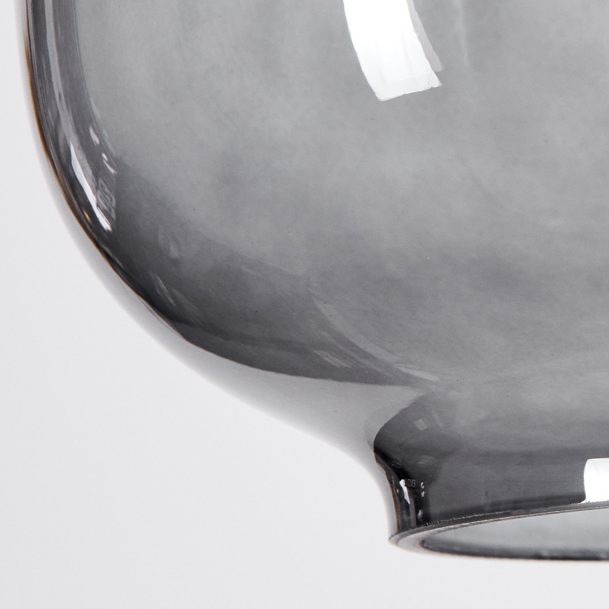 »Saletto« E27 Hängelampe Leuchtmittel, Metall/Glas, Schwarz/Bronzefarben/Rauchfarben, ohne mit Glas, aus Deckenleuchte hofstein Schirmen