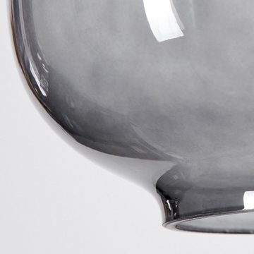 hofstein Deckenleuchte »Saletto« Hängelampe aus Metall/Glas, Schwarz/Bronzefarben/Rauchfarben, ohne Leuchtmittel, mit Schirmen Glas, E27