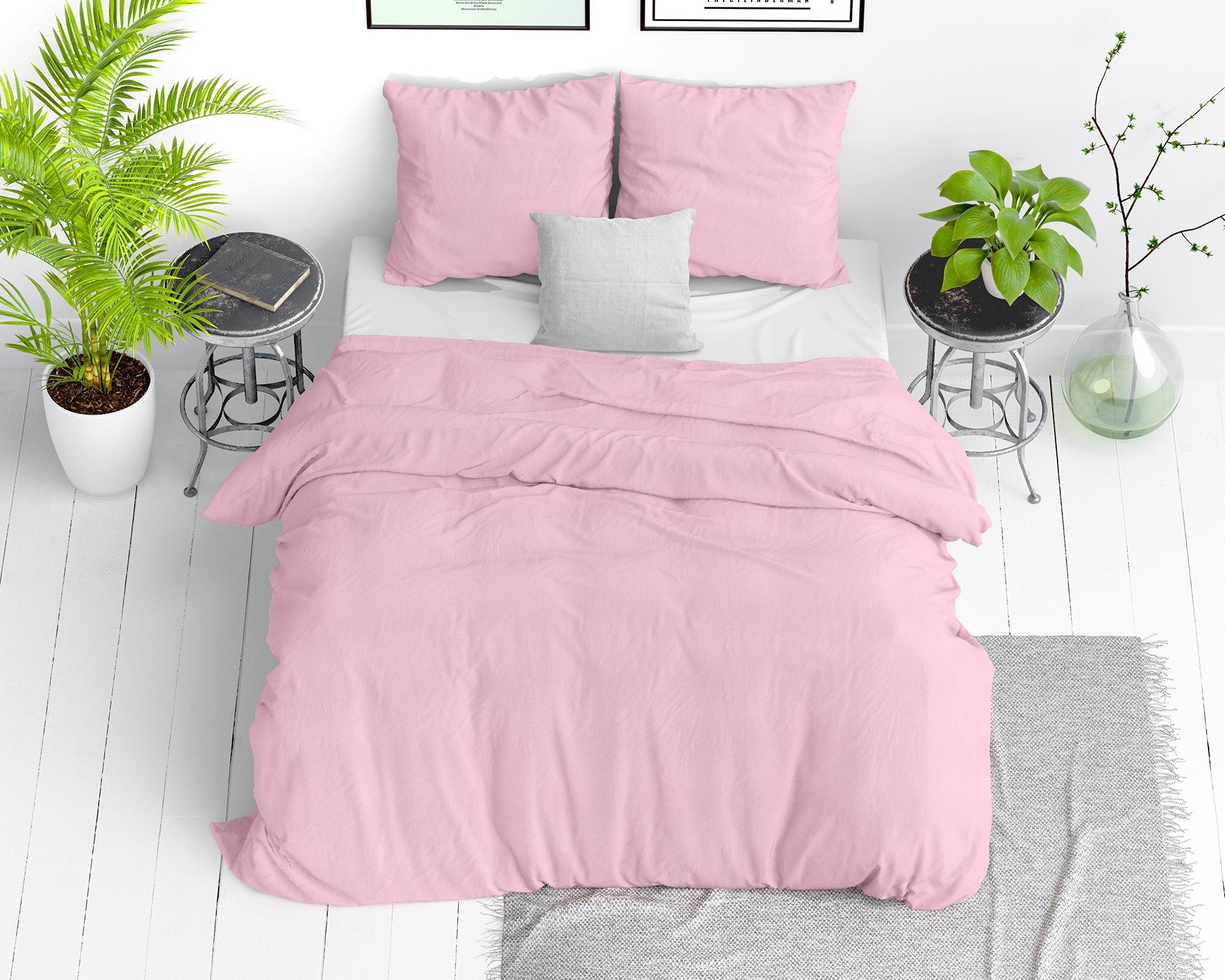 Sitheim-Europe Bettwäsche STONE WASHED Baumwolle Bettbezug günstig online kaufen