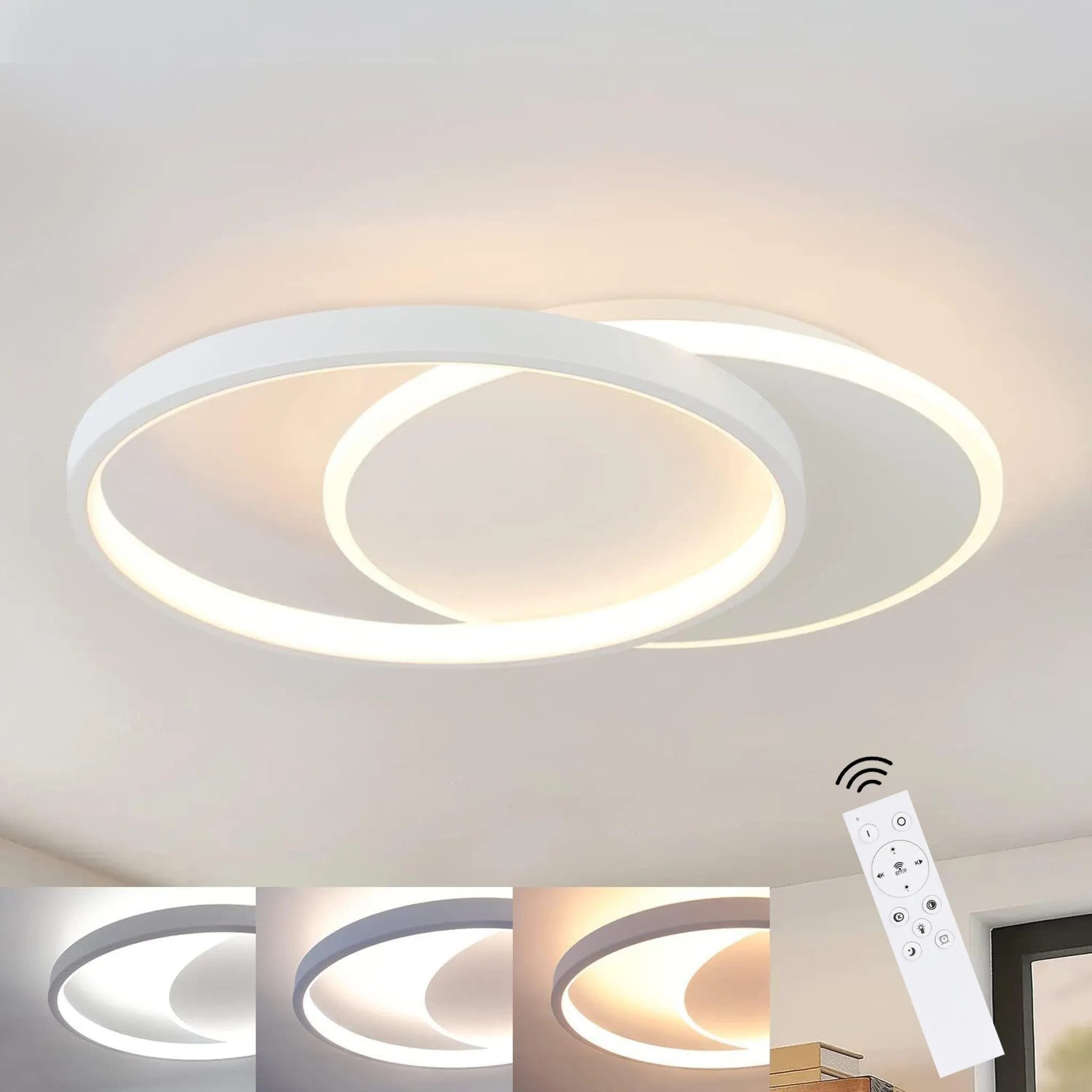 ZMH LED Deckenleuchte Wohnzimmer Dimmbar Modern günstig online kaufen