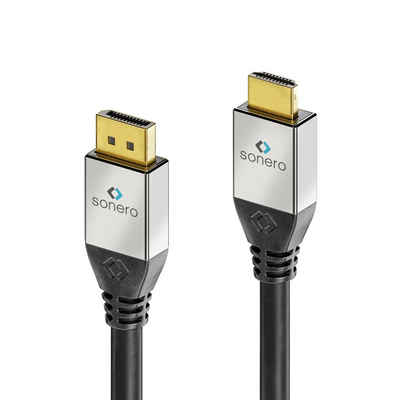 sonero sonero® Premium DisplayPort auf HDMI Kabel, 1,00m, UltraHD / 4K / Video-Kabel