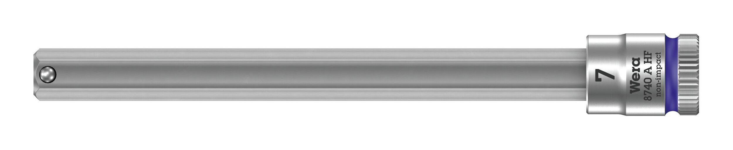 Wera Steckschlüssel, Schraubendrehereinsatz 1/4" Innensechskant m. Haltefunktion 7 x 100 mm