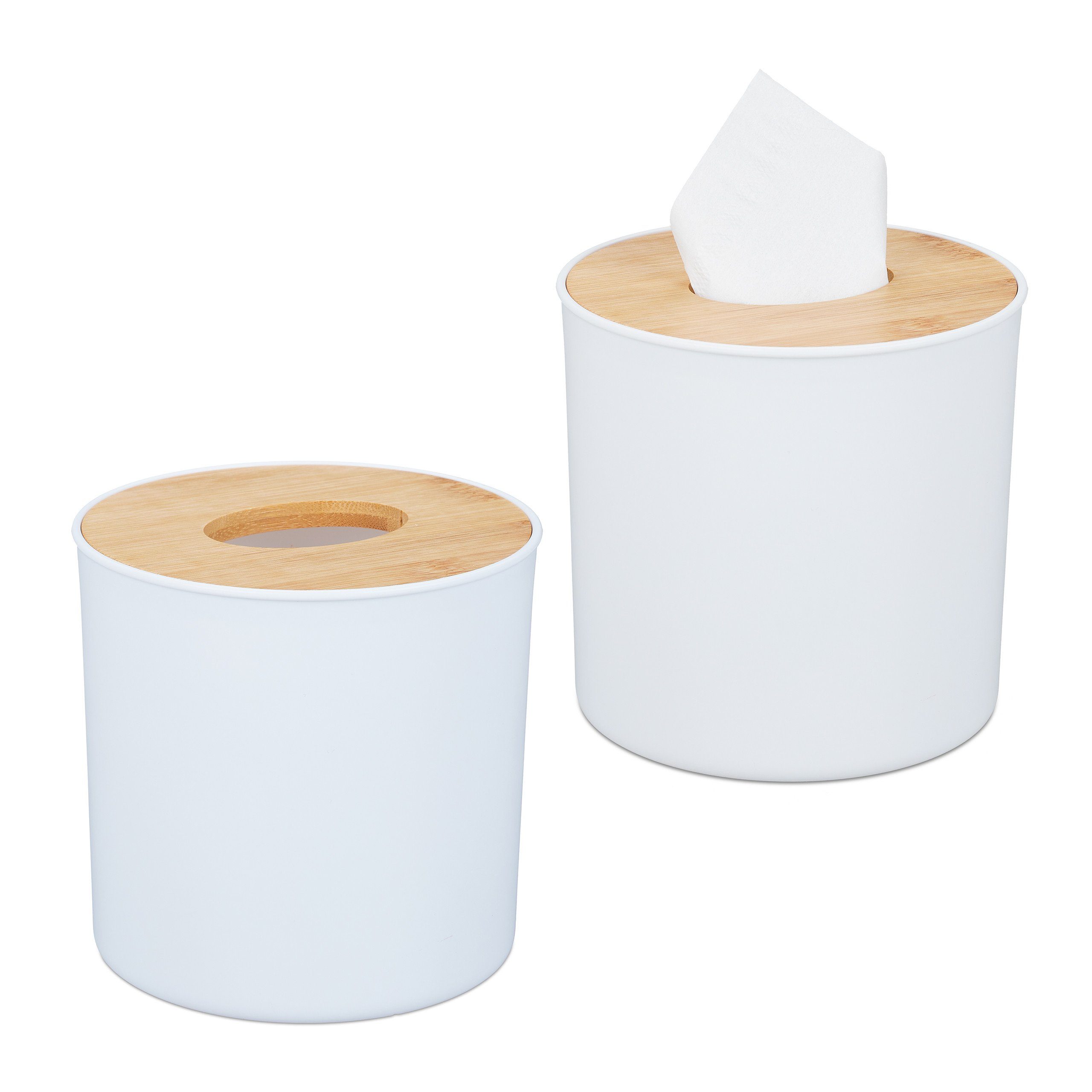 Aufbewahrungsbox 2 x Kosmetiktuchbox mit Deckel