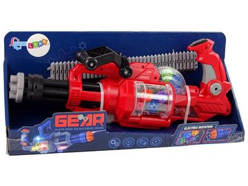 LEAN Toys Wasserpistole Kanone Elektrisch Rotierend Lichter Sound Spielzeug Waffe Zahnräder