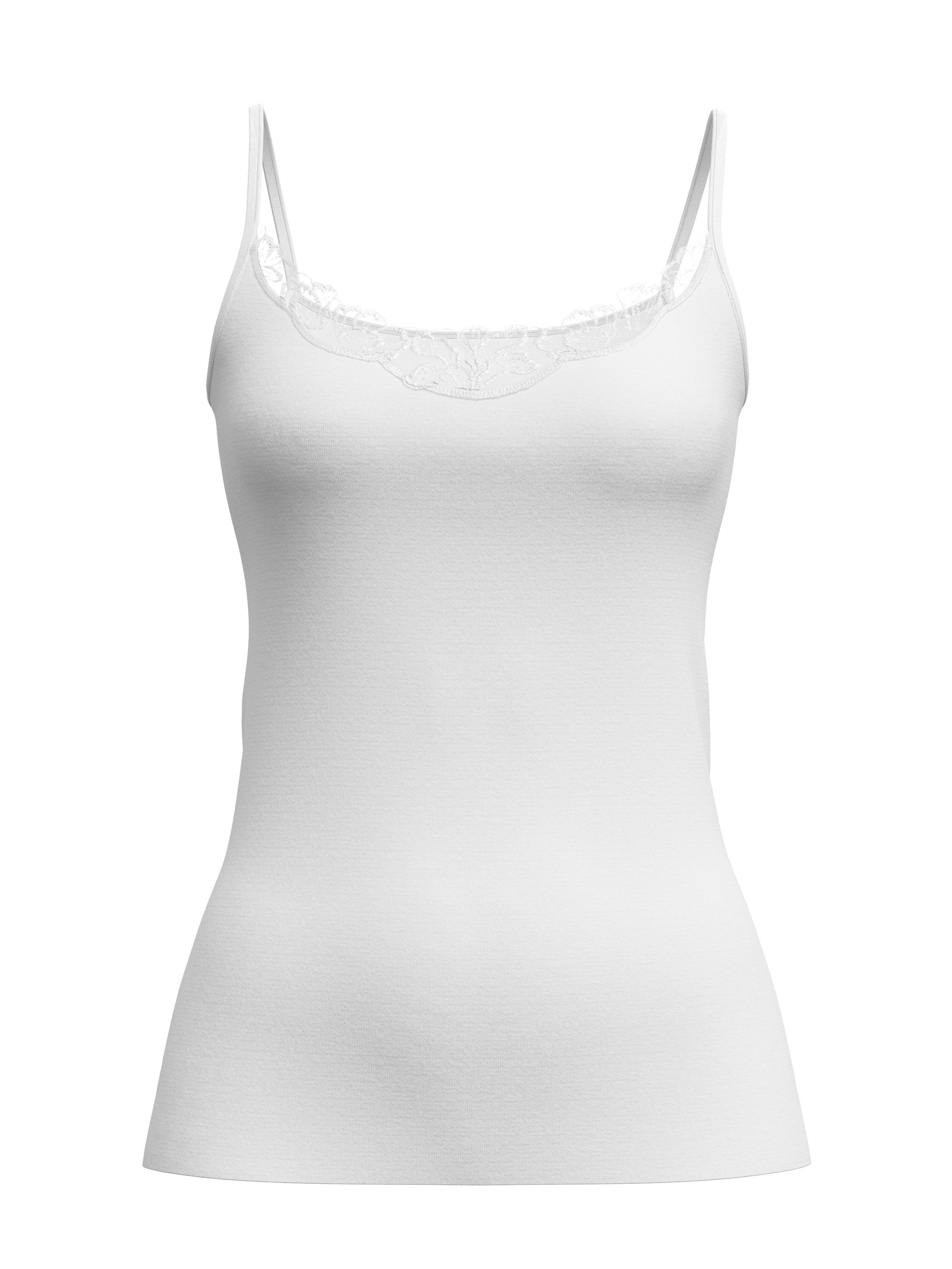 CALIDA Spaghettitop Cotton Desire Damen (1-tlg) aus 100% Baumwolle, Feinripp, keine störenden Seitennähte