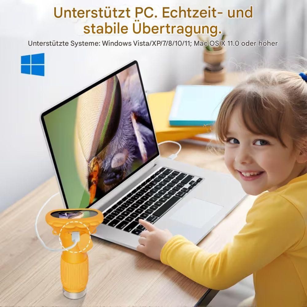 Montegoni Digital Mikroskop 1000X HD mit Kamera USB Lernspielzeug Kinder Kindermikroskop (1000X HD Mikroskop mit Kamera und USB Funktion) – Bild 4 von 5
