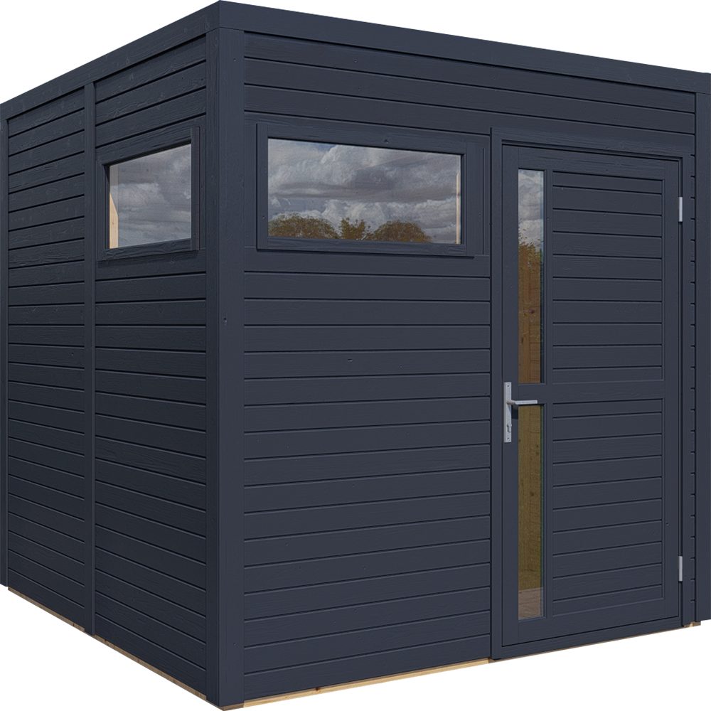 BERTILO Gartenhaus Cubus 2 anthrazit, BxT: 226x240 cm