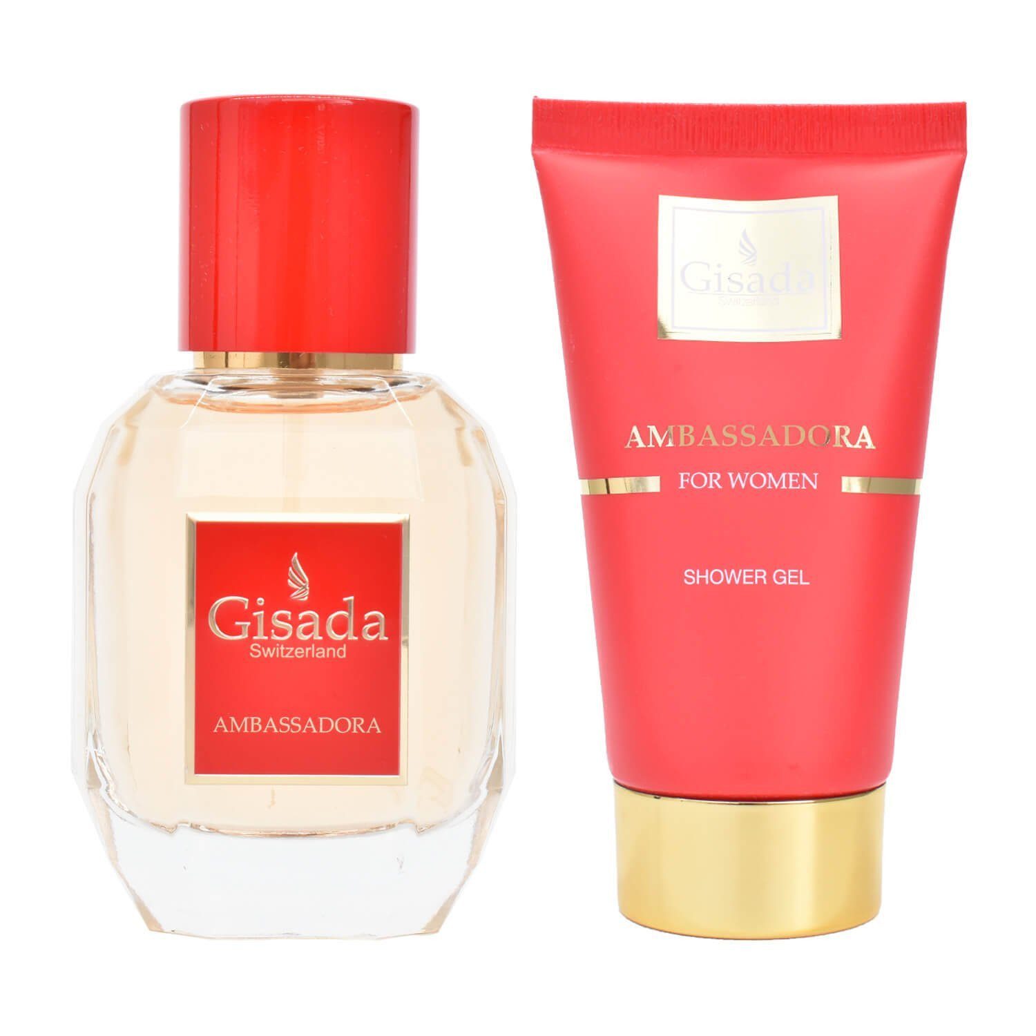 Gisada Pflege-Geschenkset Gisada Ambassadora For Women Set – EdP & Shower Gel, 2-tlg., Damenduft-Set mit Eau de Parfum & Shower Gel