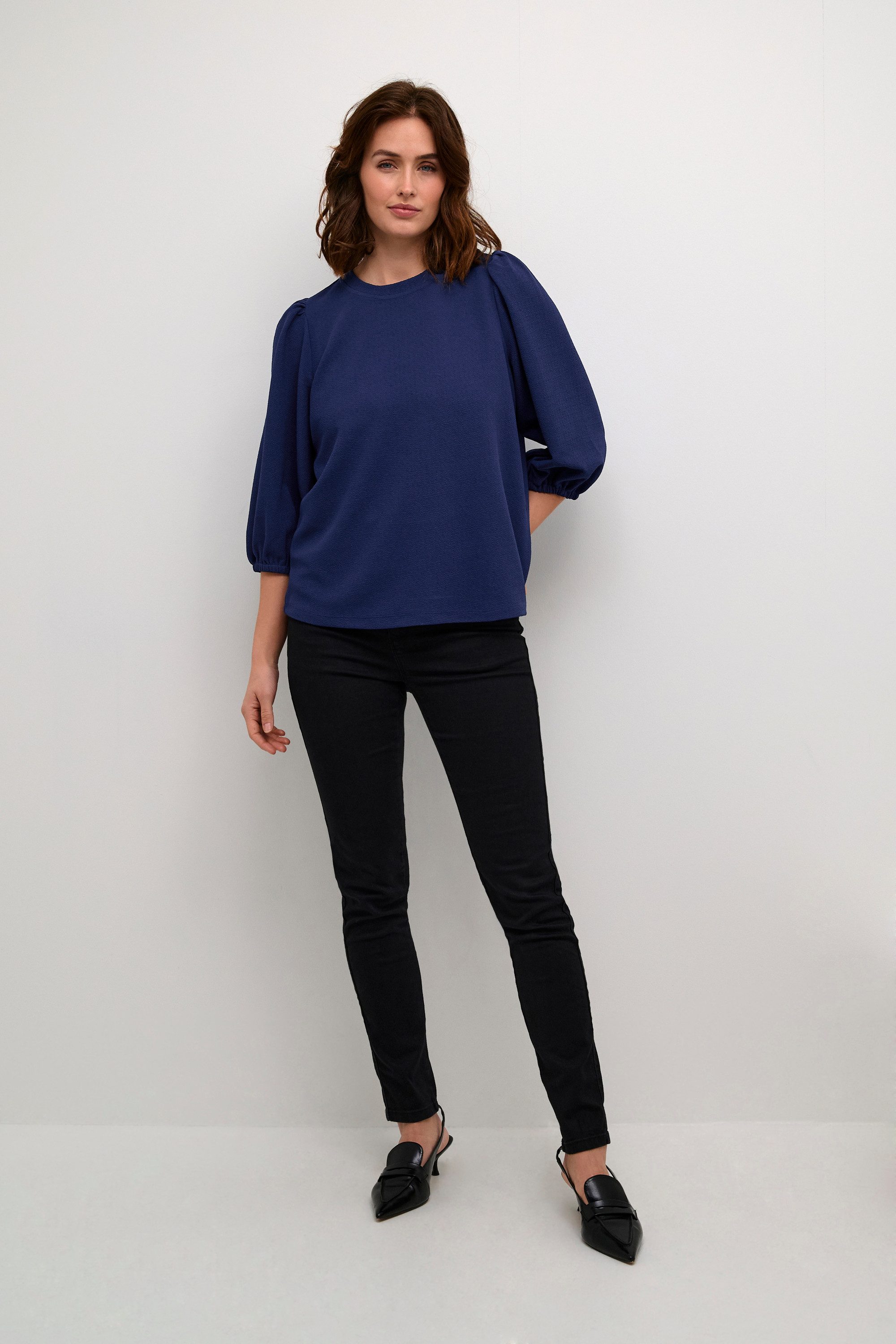 KAFFE Langarmbluse Langarm-Shirt KAjanne