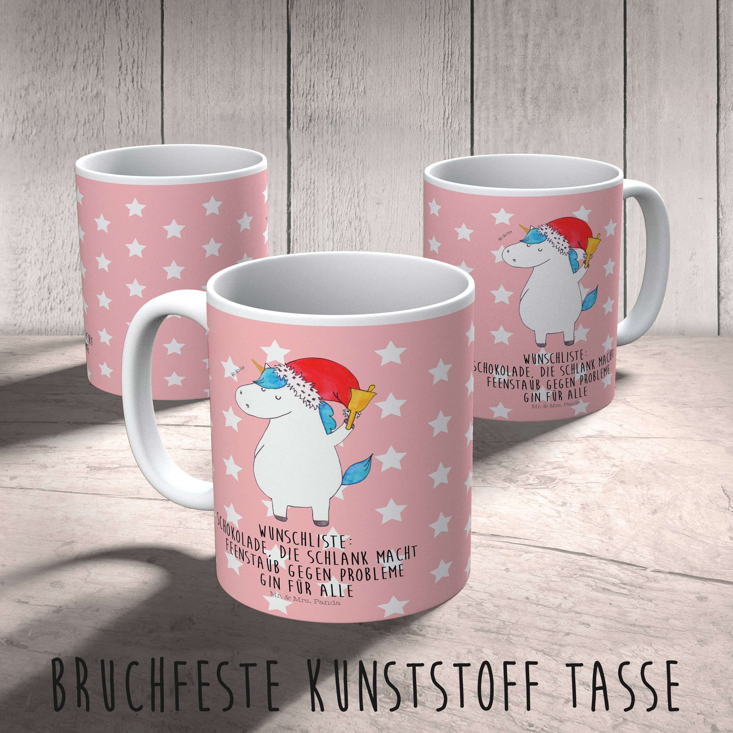 Kunststoff Rot Ki, Pastell Tasse, Geschenk, Kunststoff Kinderbecher Mr. Weihnachtsmann Panda Einhorn & - - Mrs.
