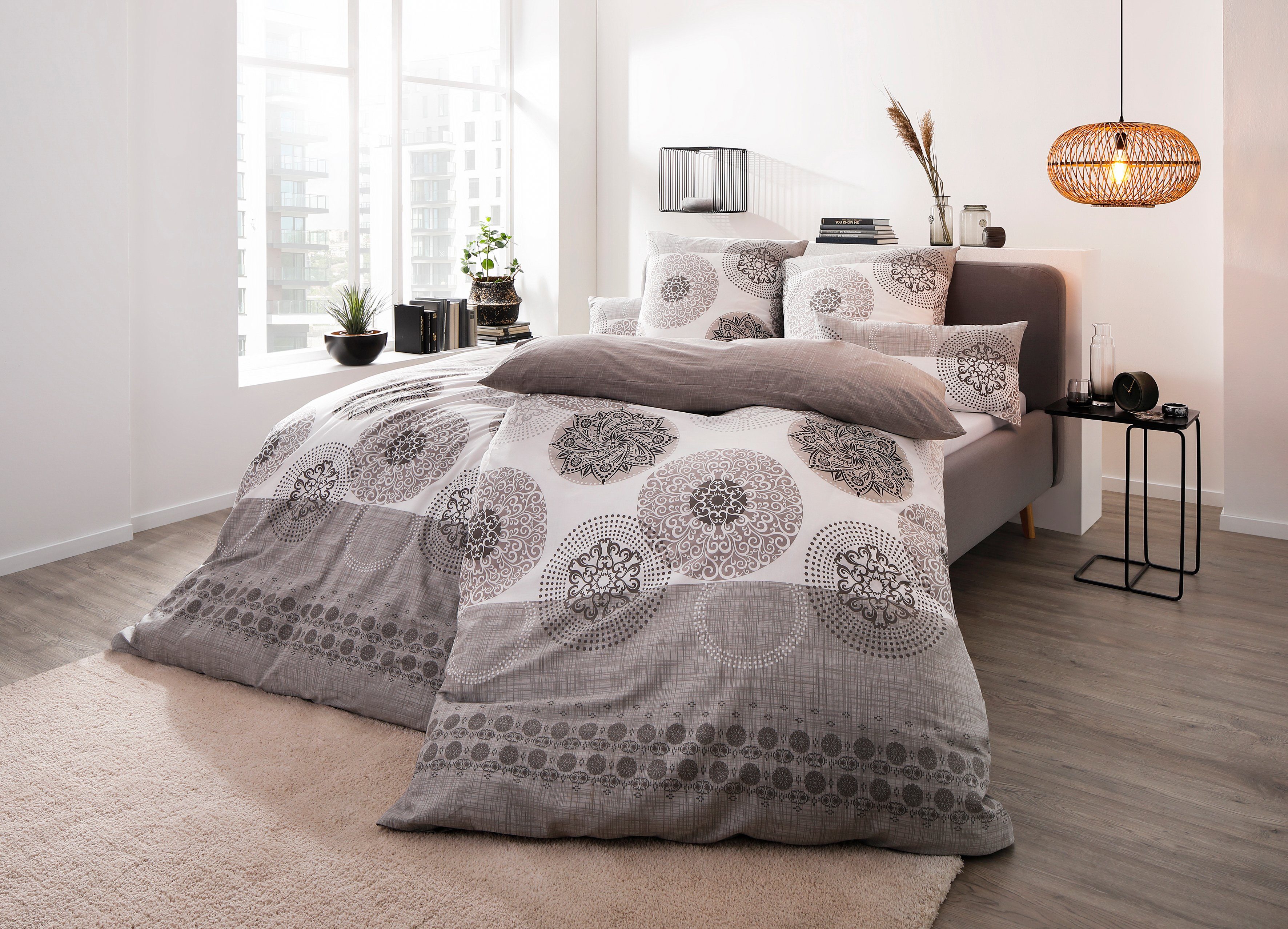 OTTO home Bettwäsche Tesso in Gr. 135x200, 155x220 oder 200x200 cm, Linon, 2 teilig, Bettwäsche mit Ornamenten und in verschiedenen Qualitäten – Bild 2 von 5