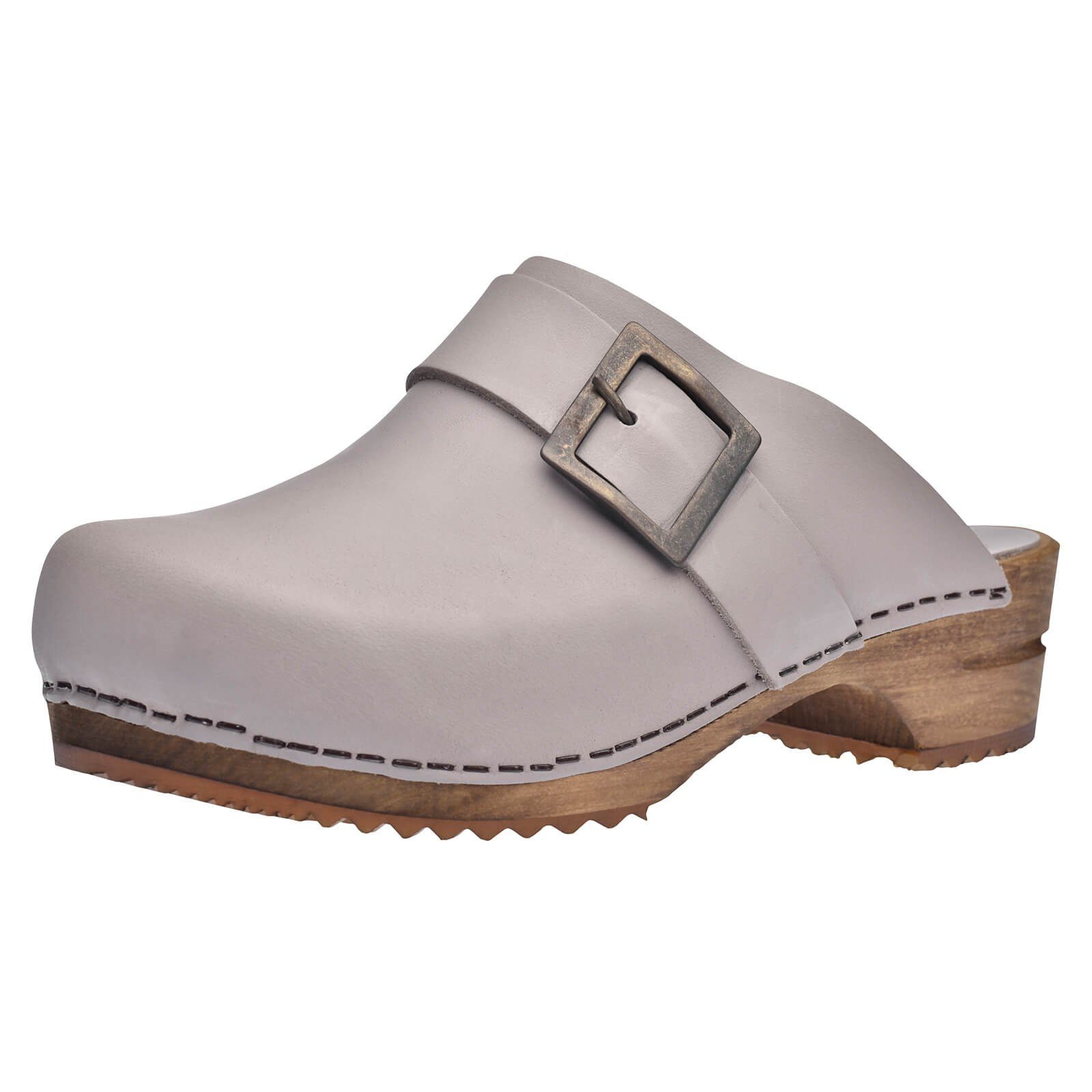 Wood-Urban Open Clog Grey Sandale