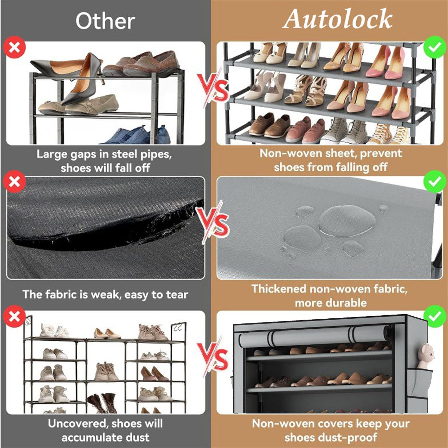 autolock Schuhregal 10 Tier Shoe Rack günstig online kaufen