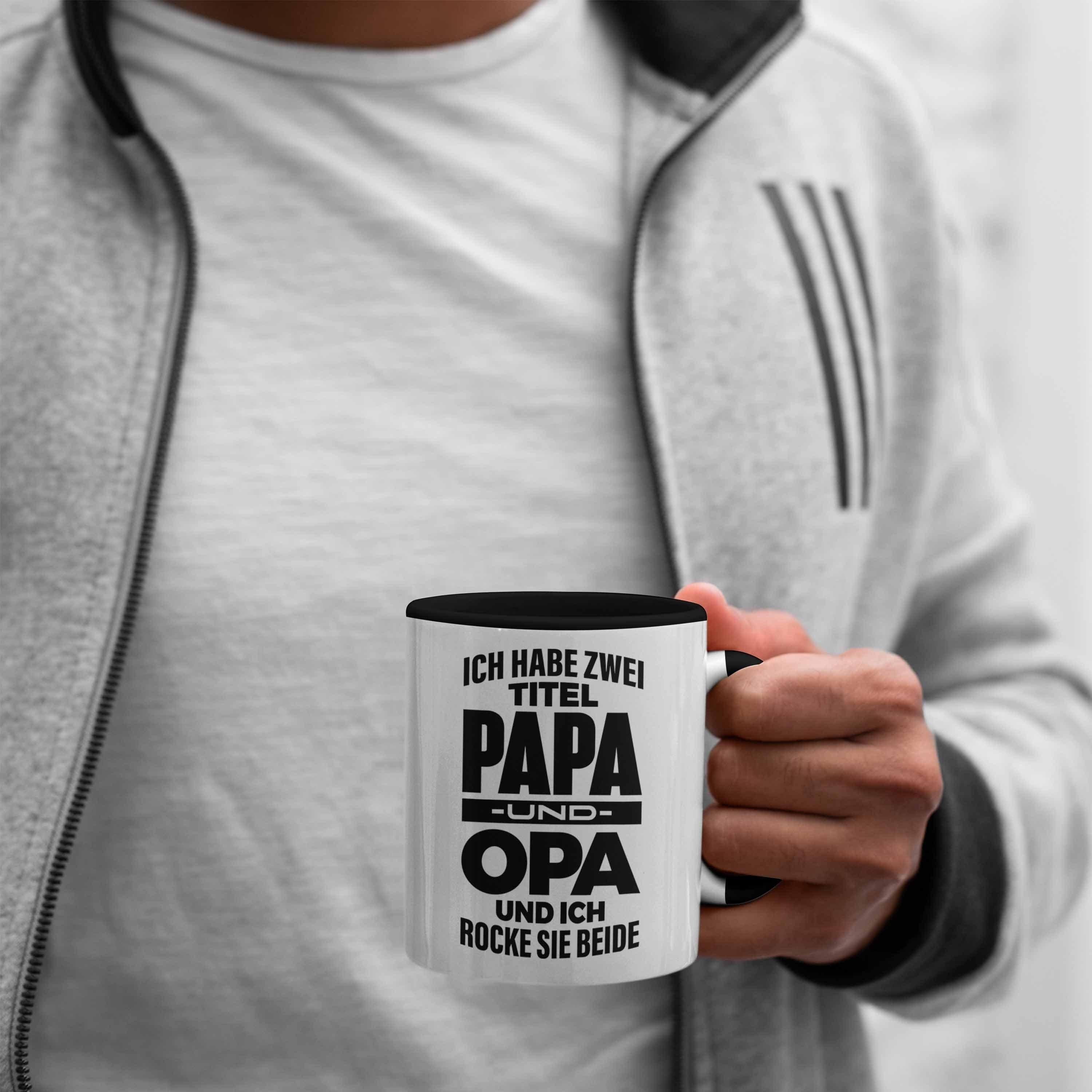 Tasse - Opa Papa Trendation Trendation Weihnachten Schwarz Geburtstag Geschenk für Bester Opa Tasse Tasse und Lustige Opa