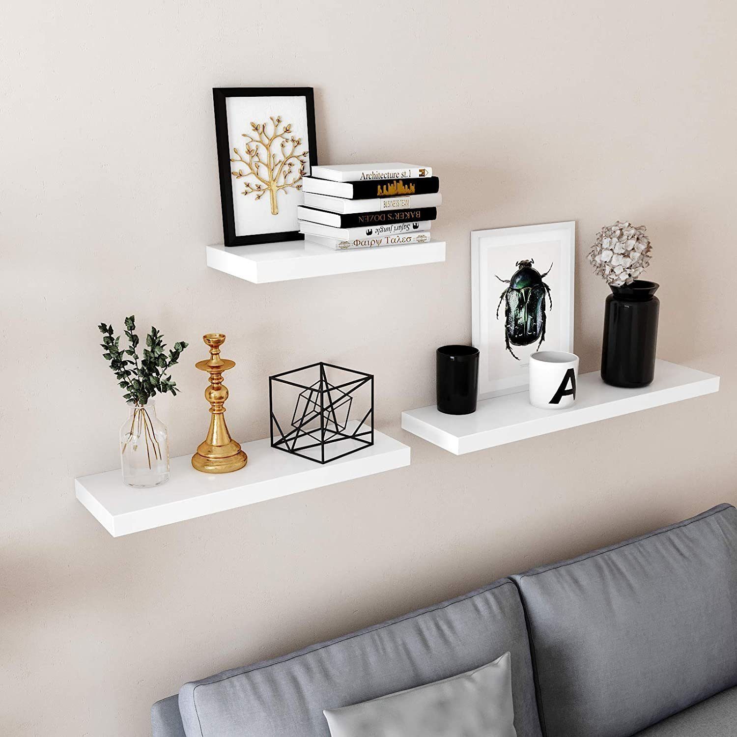 VASAGLE Wandregal, 2-tlg., Wandboard, Bereite 40 günstig online kaufen