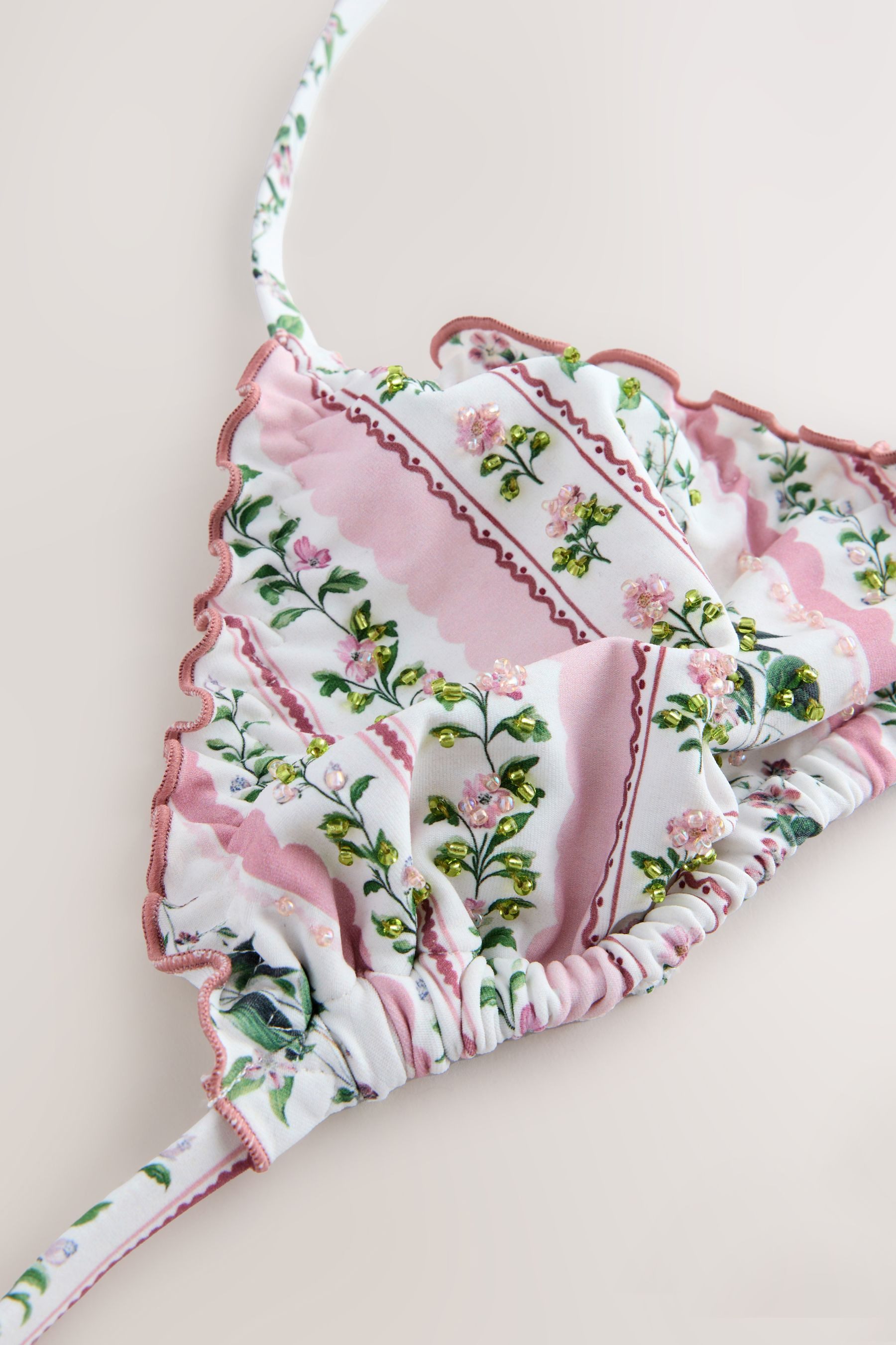 Next Triangel-Bikini-Top Mit Perlen verziertes Triangel-Bikinioberteil (1-S günstig online kaufen