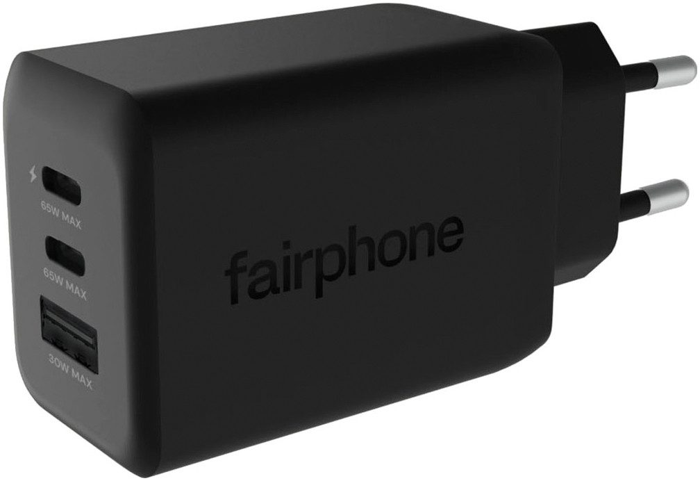 Fairphone 65 W Triple-Port USB-C Schnellladegerät USB-Ladegerät