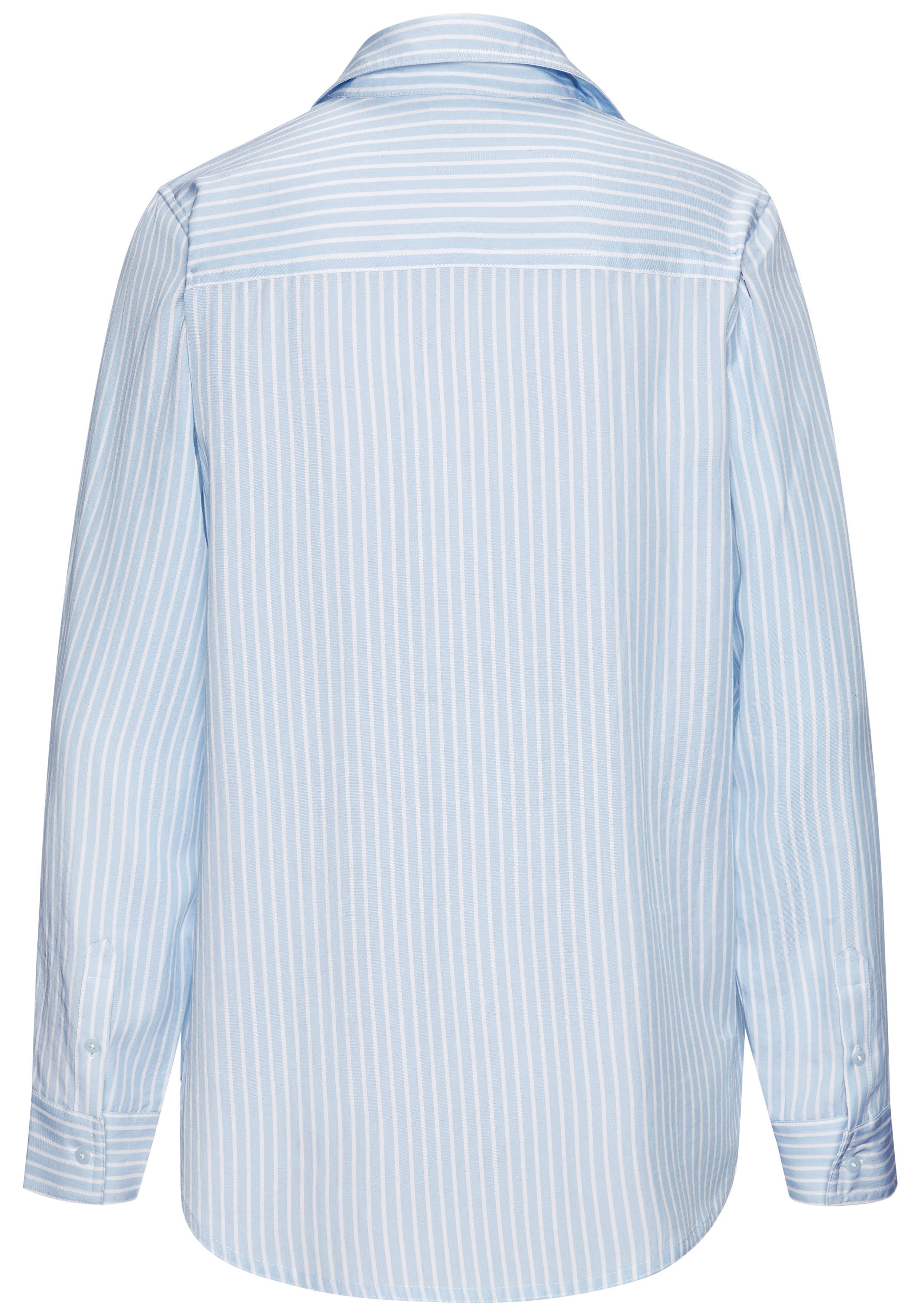 LASCANA Hemdbluse aus Lyocellqualität, Streifenbluse mit langen Ärmeln – Bild 4 von 5
