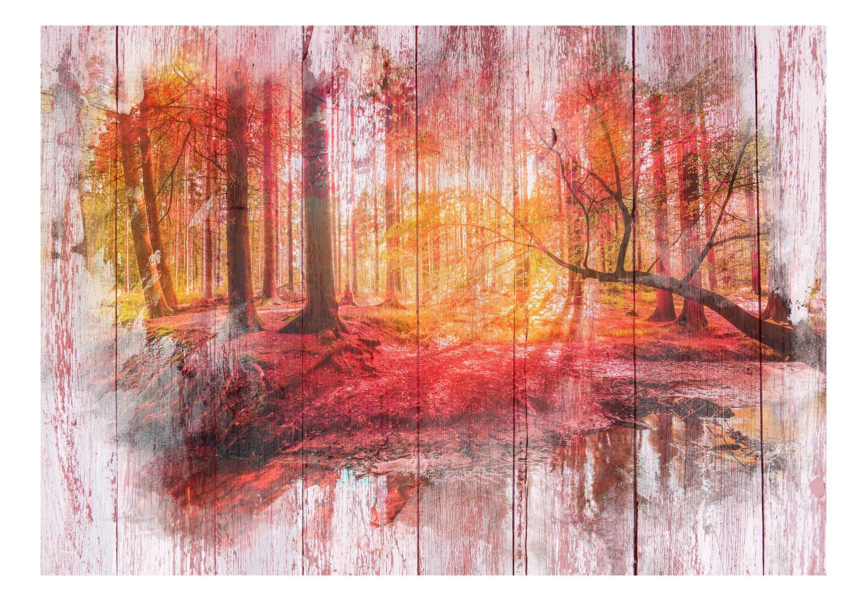 Forest Tapete 1x0.7 lichtbeständige Autumnal halb-matt, m, Vliestapete KUNSTLOFT Design