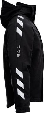 JOB Arbeitsjacke Zimmerer-Winter-Soft Shell Jacke schwarz winddicht, wasserabweisend, Stretch, gefüttert