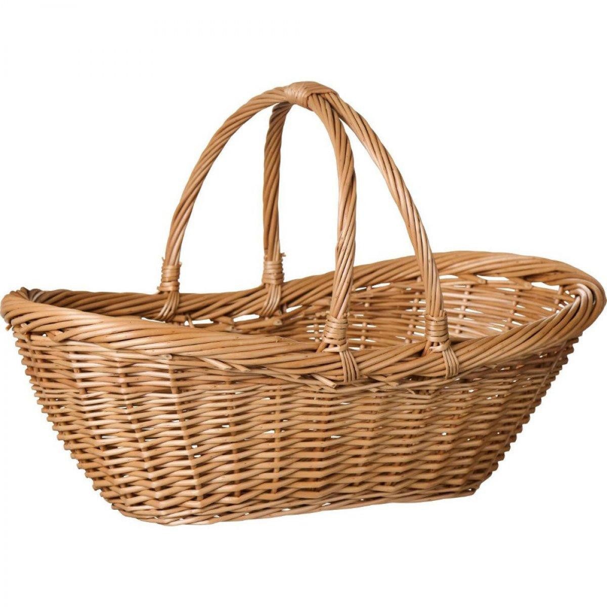 Ib Laursen Servierschale Ib Laursen Korb geflochten oval Weide (29x32x50cm)