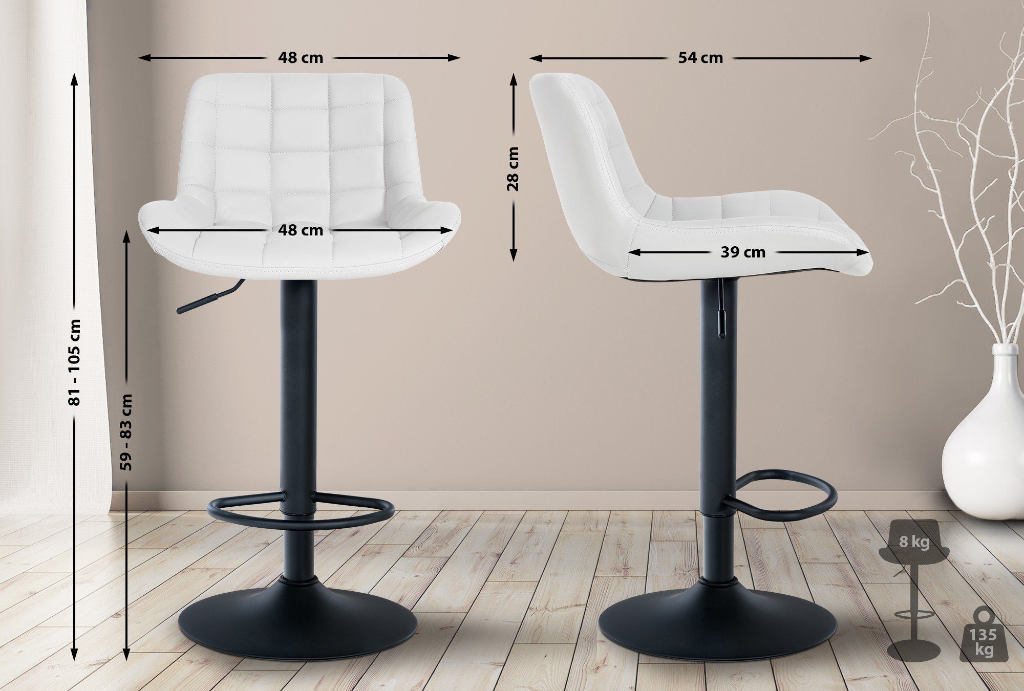 CLP Barhocker Tover (2er Set, 2 günstig online kaufen