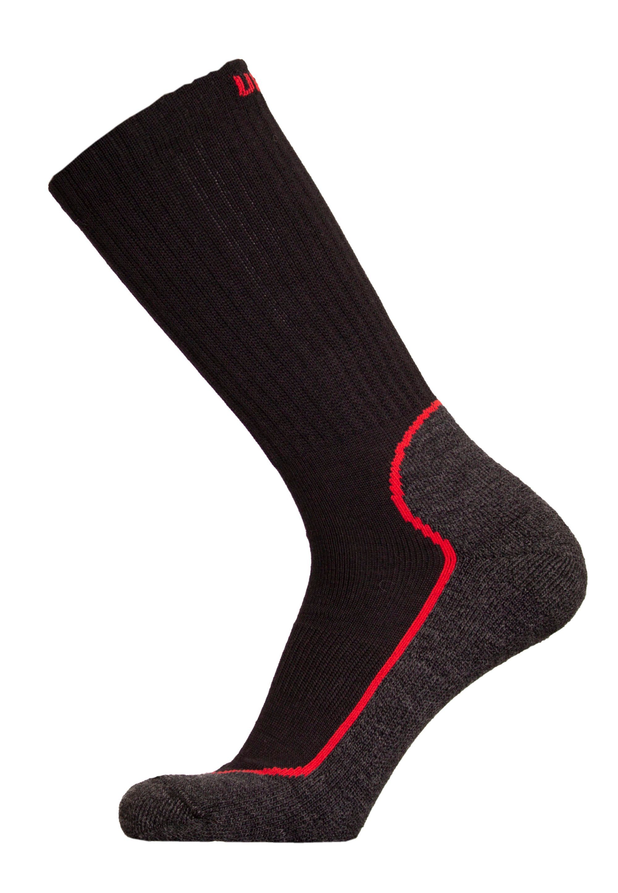 UphillSport Socken SUOMU (1-Paar) mit mehrlagiger Struktur grau-rot