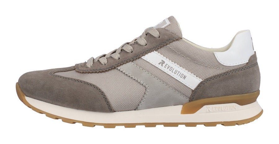 Sneaker herausnehmbarer EVOLUTION Rieker taupe-grau MemoSoft-Innensohle mit