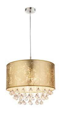 bmf-versand Hängeleuchte Hängeleuchte Esszimmer LED Pendelleuchte Wohnzimmer Hängelampe Gold, rund, modern, Acrylkristalle, Kristalle, ohne Leuchtmittel, Warmweiß, Pendellampe, Schlafzimmer, Küche, Flur