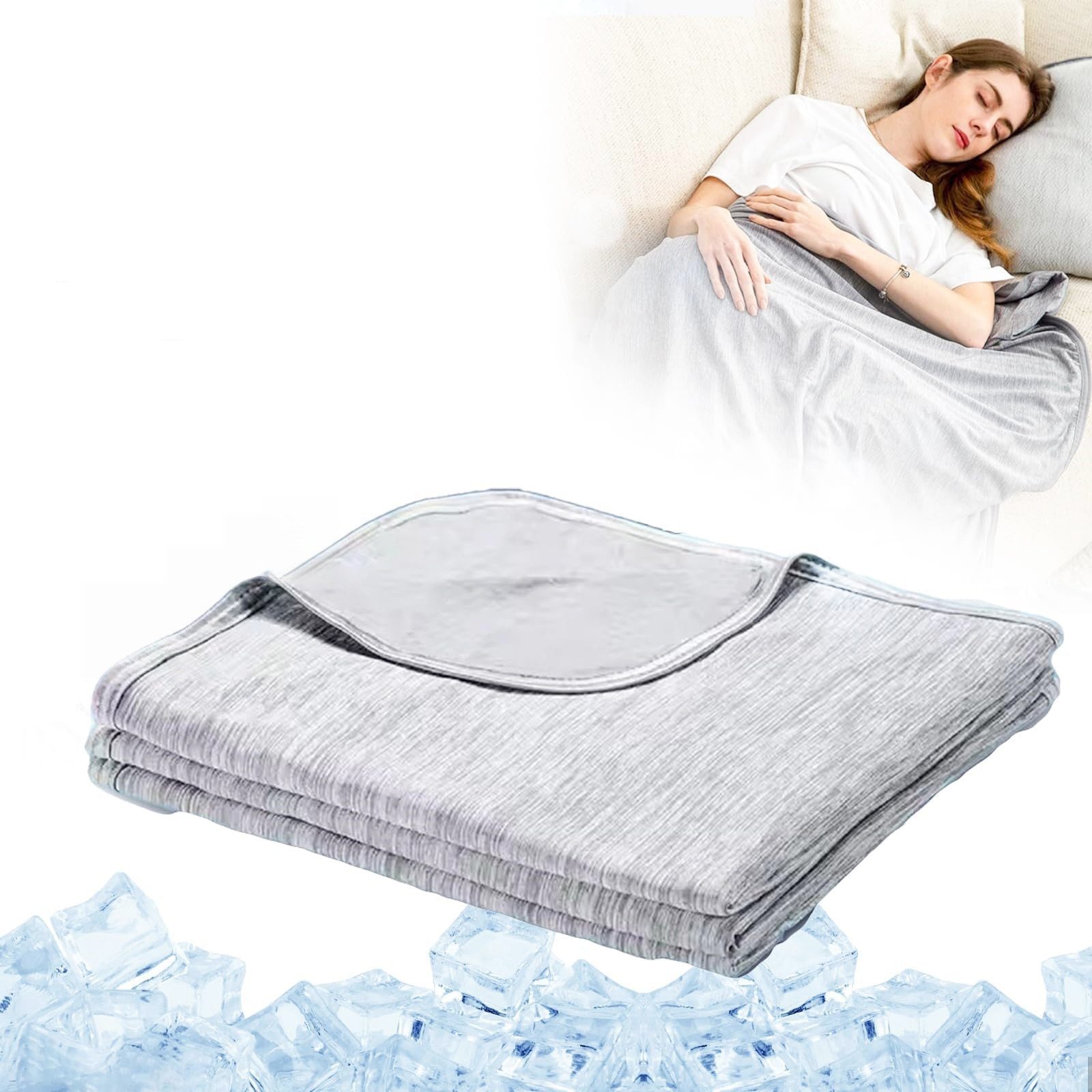 FOUORTUNATE-BEE Microfaserbettdecke Kühldecke Sommerdecke Kühlendecke leichte Decke für alle Altersgruppen, Ideal für Bett Sofa Reisen Camping Baby Kinder Erwachsene Sommer