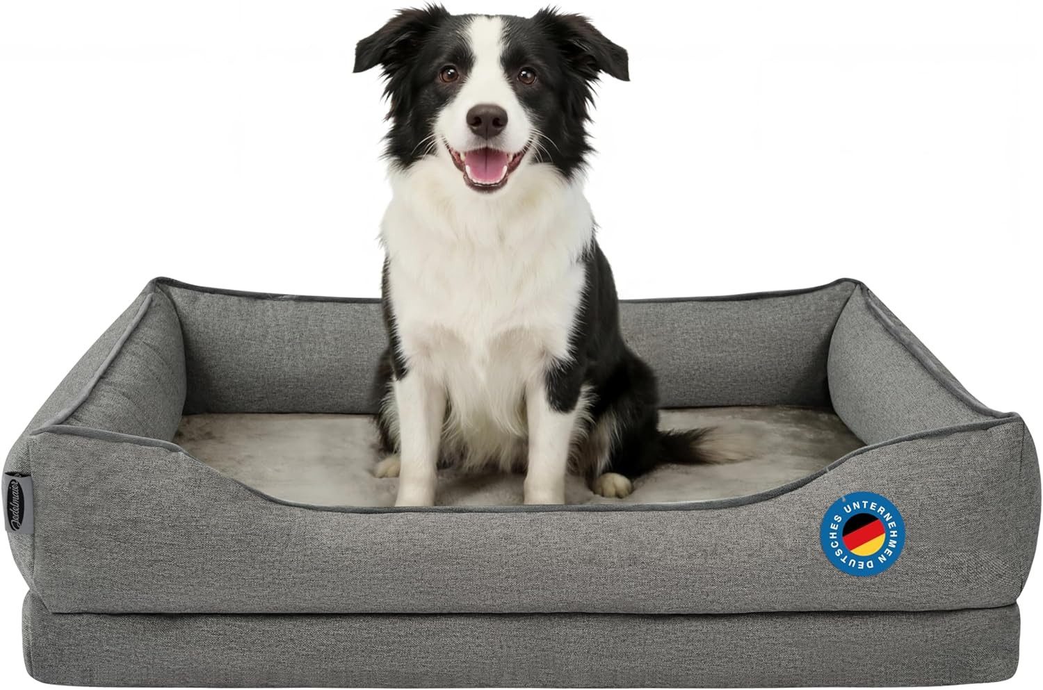 Zedelmaier Hundebett Orthopädisches Hundebett für mittelgroße & große Hunde, kratzfester Hundekorb mit dickem Kissen, ergonomisches Hundesofa