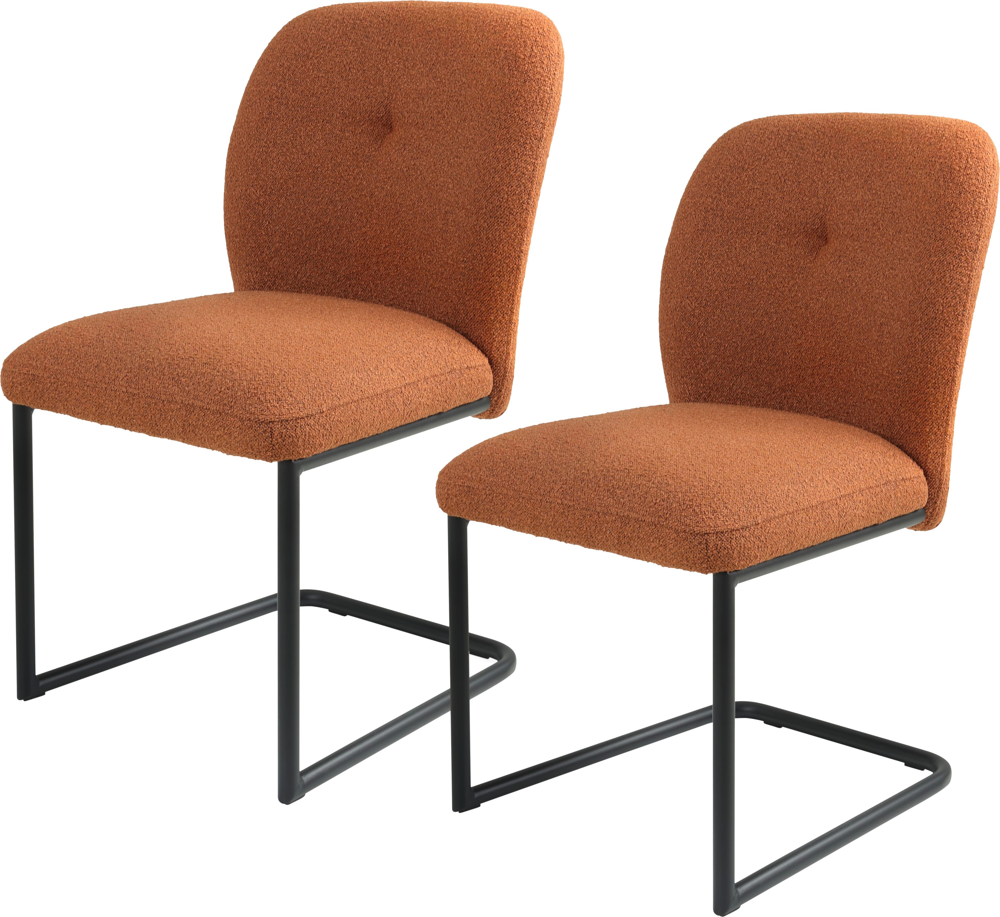 TOM TAILOR HOME Freischwinger PEBBLE CHAIR (Set, 2 St), Esszimmerstuhl, Freischwinger, 140 kg belastbar, Rundrohrgestell