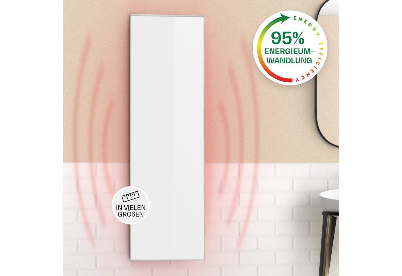 Klarstein Heizkörper Wonderwall 30, elektrische Infrarotheizung mit Thermostat Bild elektrische Heizung