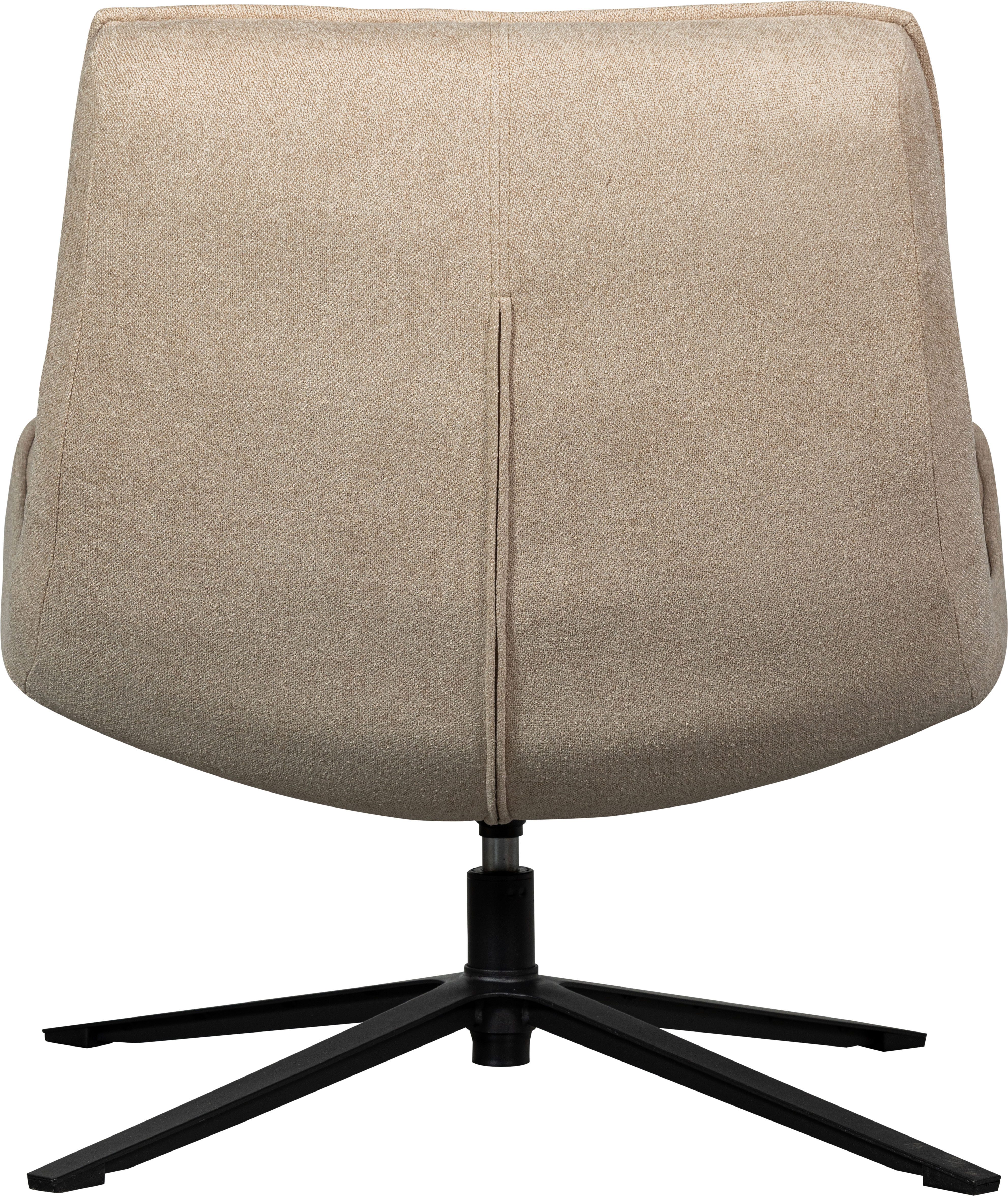 WOOOD Drehsessel Maudi gewobener-Bezug mit metall Drehgestell H 84 x B 74 x T 86 cm, Tragkraft 100 kg, subtile Farbnuancen, Hohe Verschleißfestigkeit – Bild 3 von 5