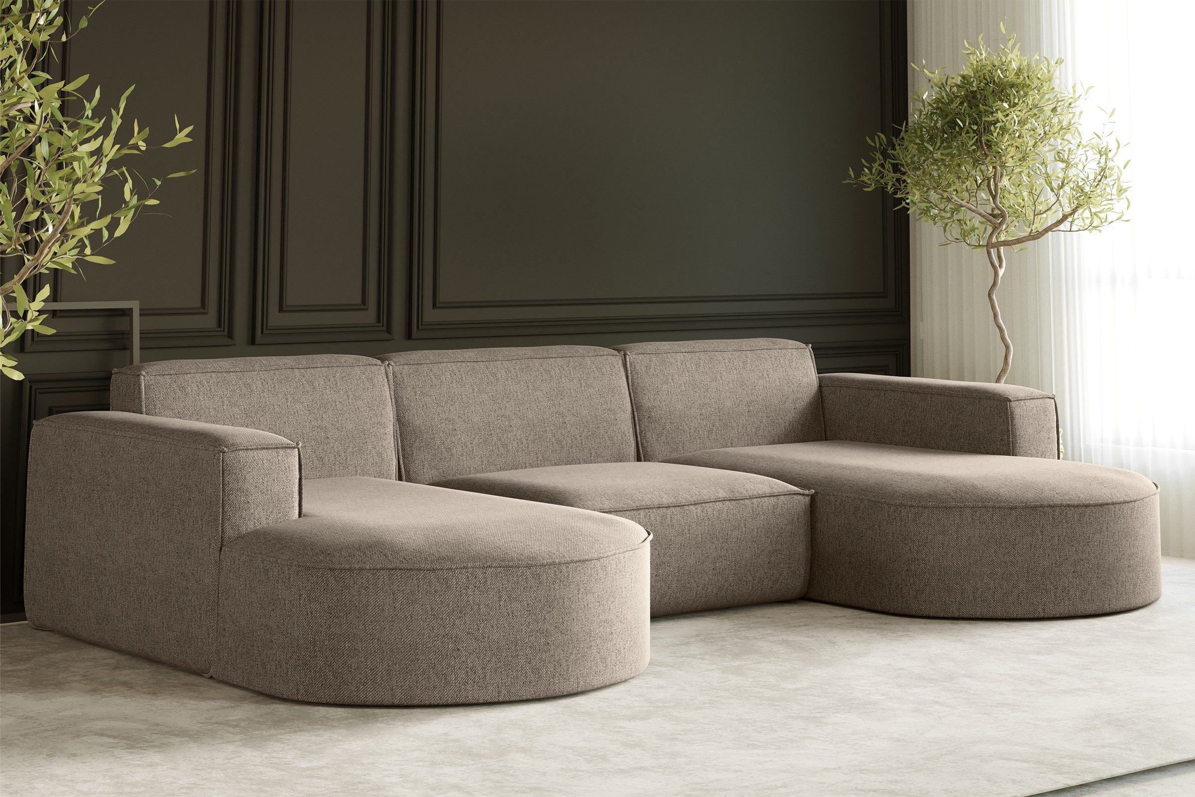 Kaiser Möbel Ecksofa Sofa U form, günstig online kaufen