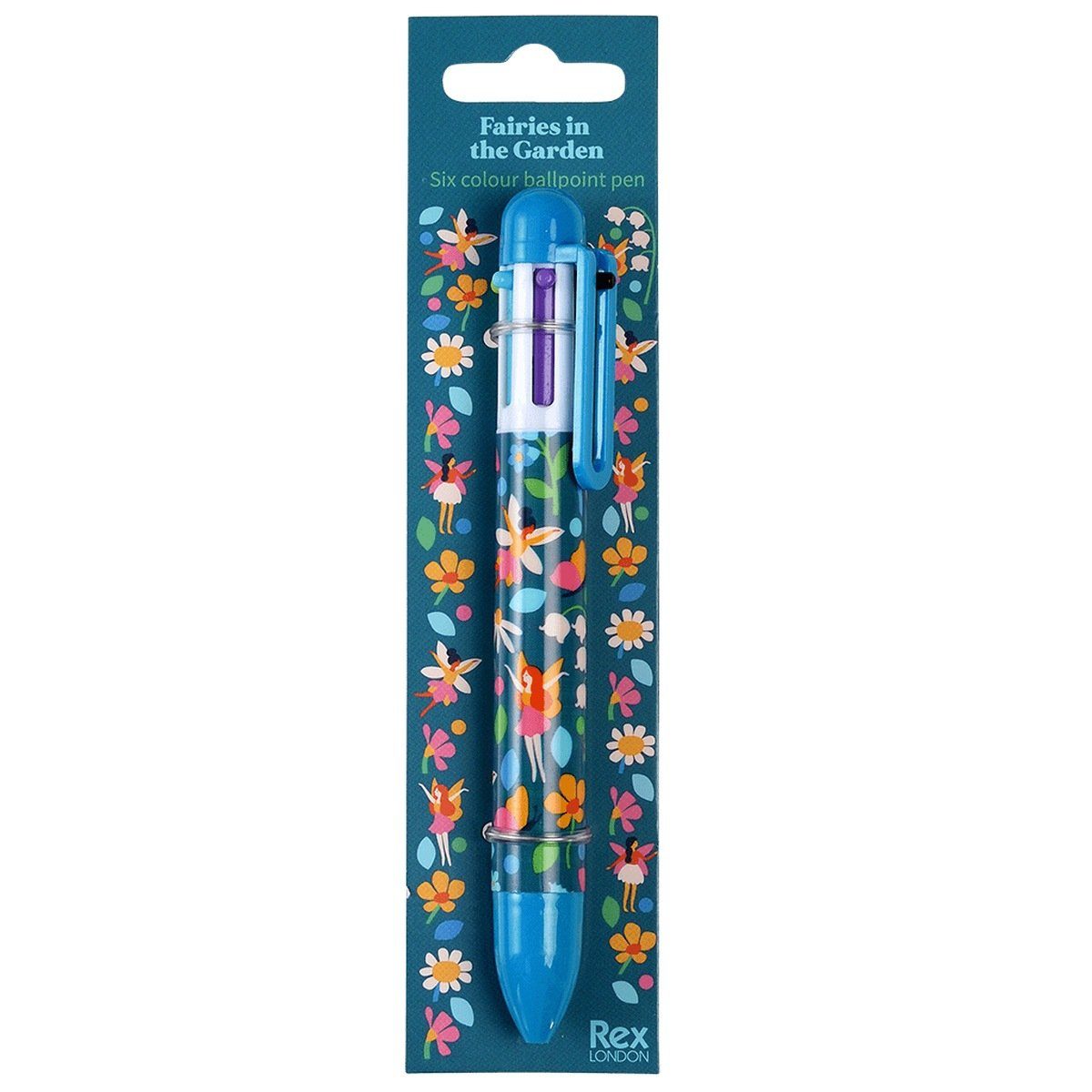 Rex London Kugelschreiber Kugelschreiber 6 Farben Buntes Design  Mehrfarbiger Stift