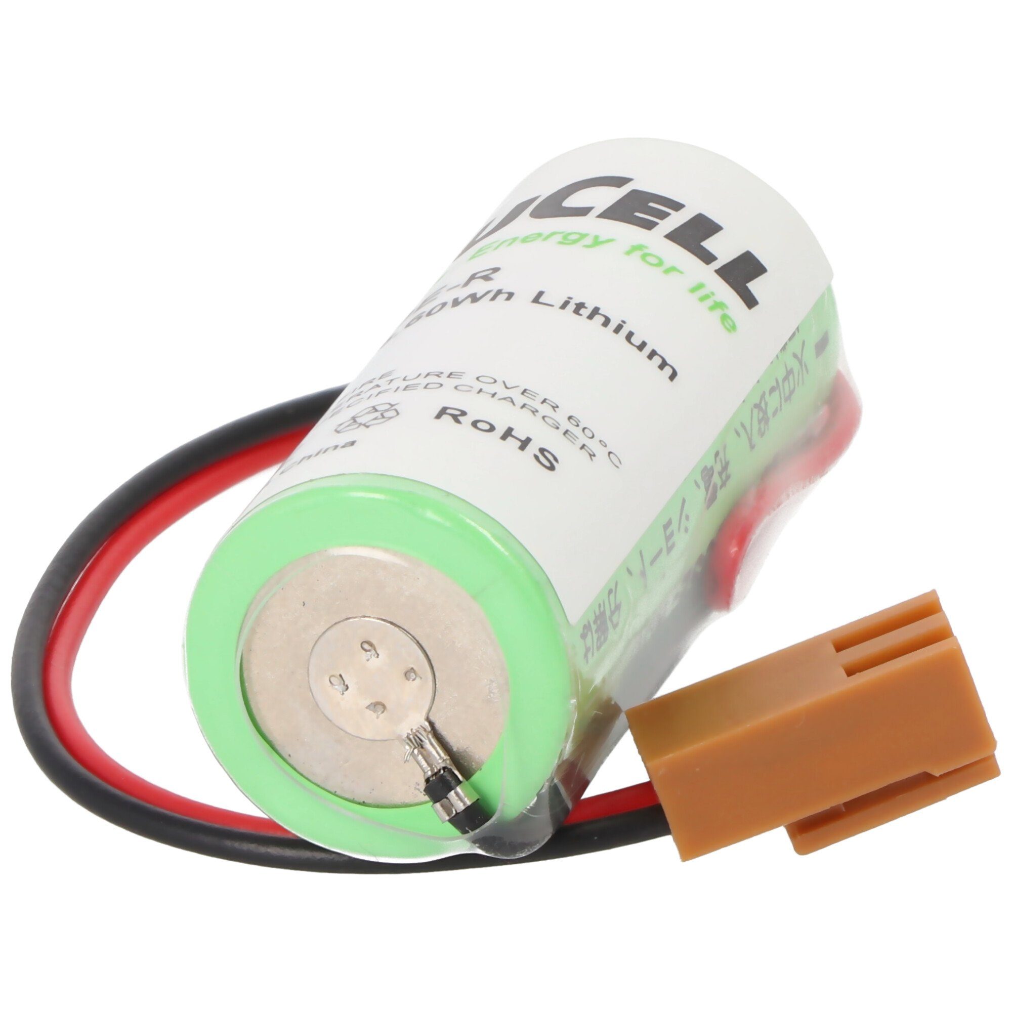 (3,0 LX98L-0031-0012, Batterie, Sanyo V) Batterie CR17450E-R Kabel mit und A, Lithium St Size