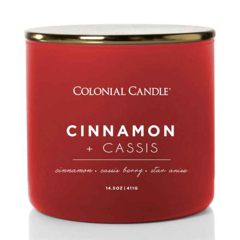 COLONIAL CANDLE Duftkerze »Duftkerze Cinnamon & Cassis - 411g« (Einzelartikel)