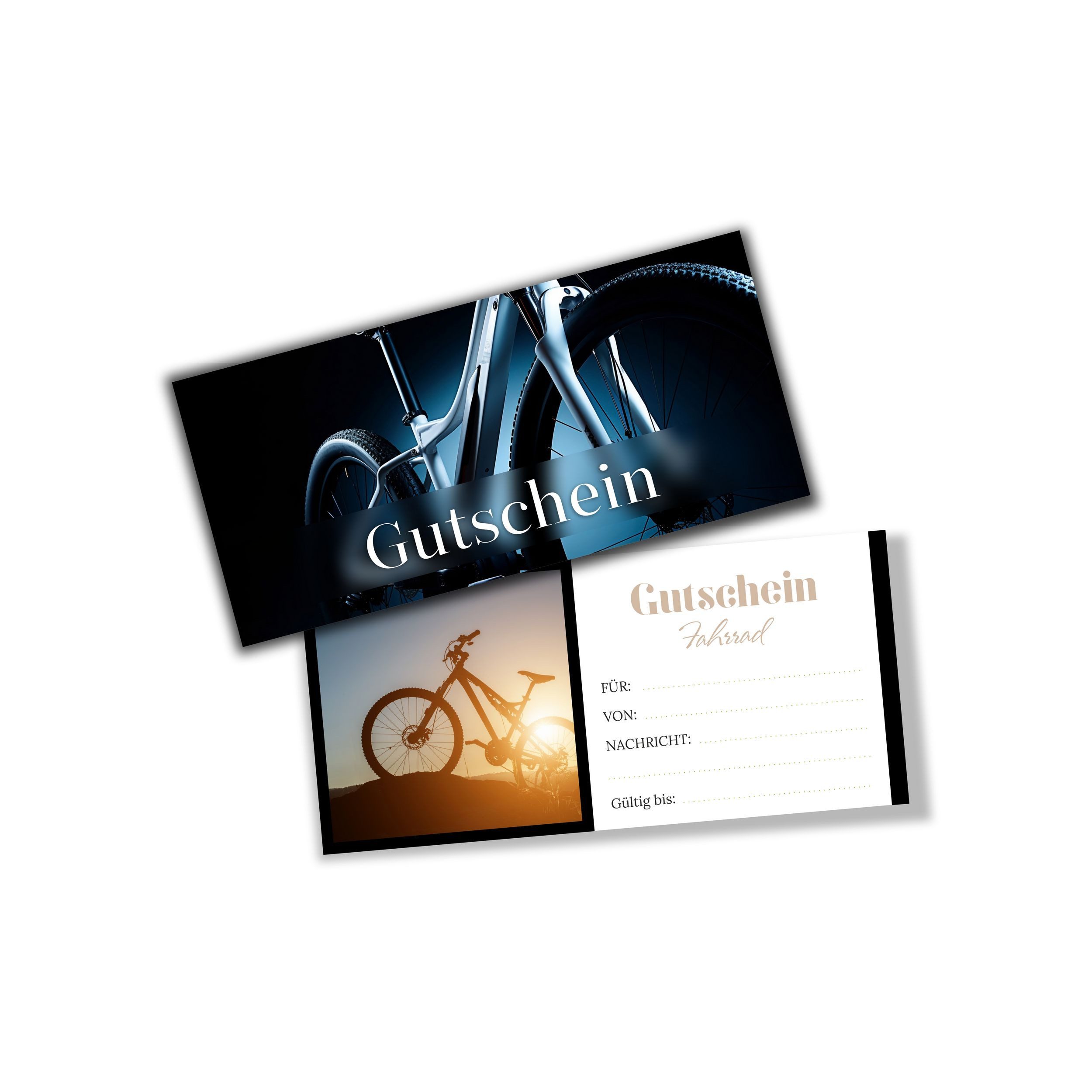 itenga Geschenkkarte itenga Geschenkgutschein Fotodesign mit Hülle - Motiv FAHRRAD Postkart