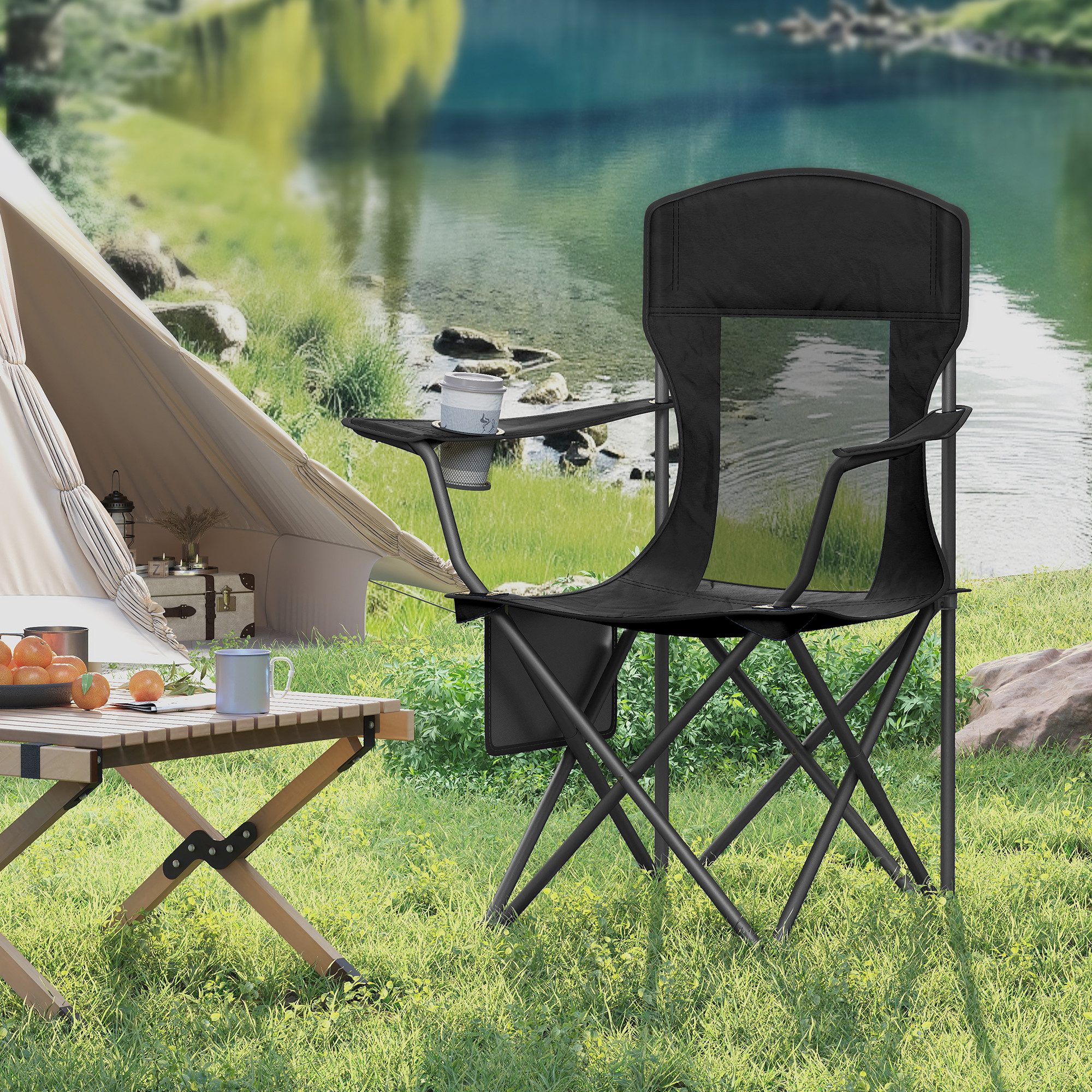 SONGMICS Campingstuhl, 2er Set, Klappstuhl Outdoor, günstig online kaufen