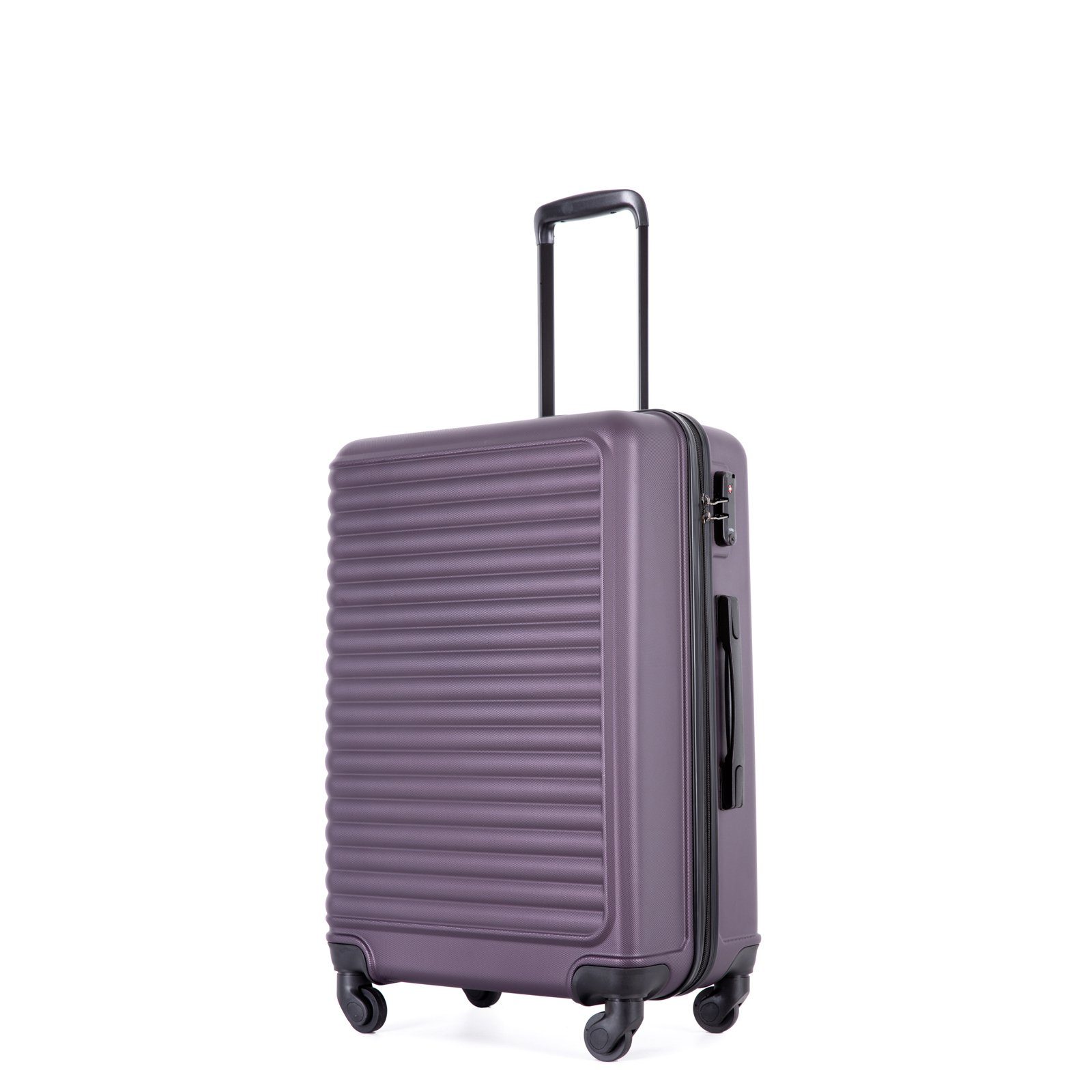 Flieks Hartschalen-Trolley, 4 Rollen, Koffer Handgepäcktrolley Reisekoffer, ABS-Material, TSA-Schloss