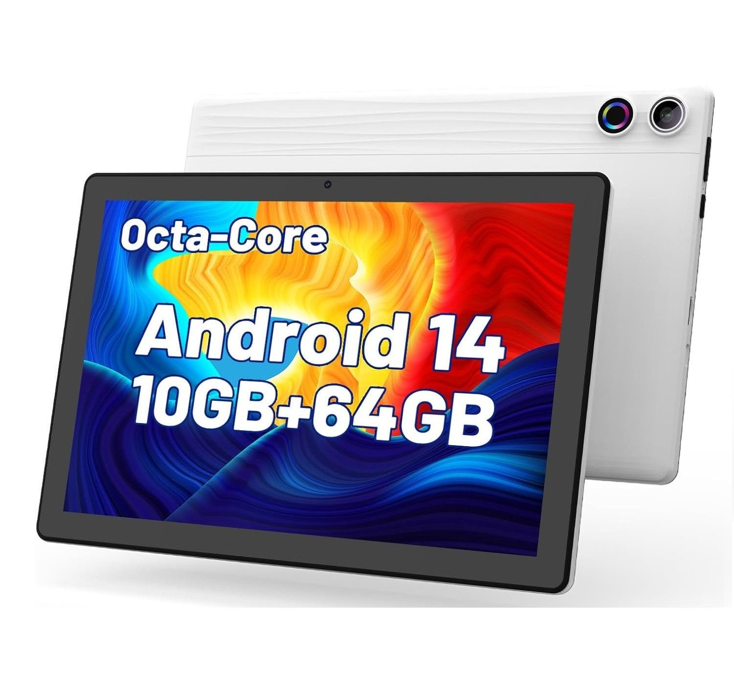 BUFO 10 Zoll Android 14 Octa-Core, 1280x800 IPS HD, 64GB, 5G WiFi Tablet (10", 64 GB, Andorid, Tablet mit WideVine L1 und Gesichtserkennung, 8h Akku für Disney+/ARD)