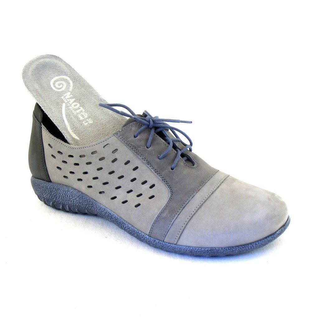 NAOT Schuhe Schnürschuh grau Leder Lalo Damen Halbschuhe Wechselfußbett Naot 17987