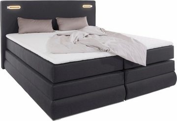 COLLECTION AB Boxspringbett Rubona, inkl. Bettkasten, LED-Beleuchtung und Topper