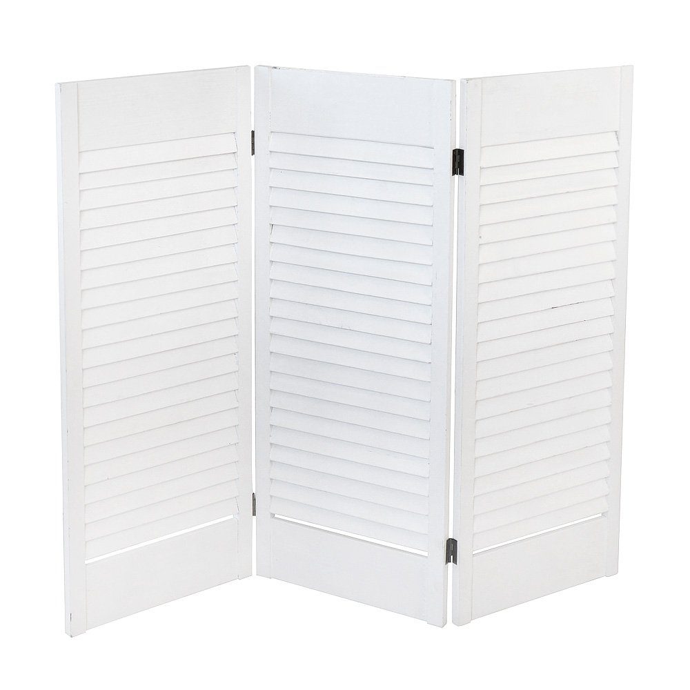 Grafelstein Dekoobjekt Fensterparavent CLOSED weiß shabby mit Lamellen Hamp günstig online kaufen